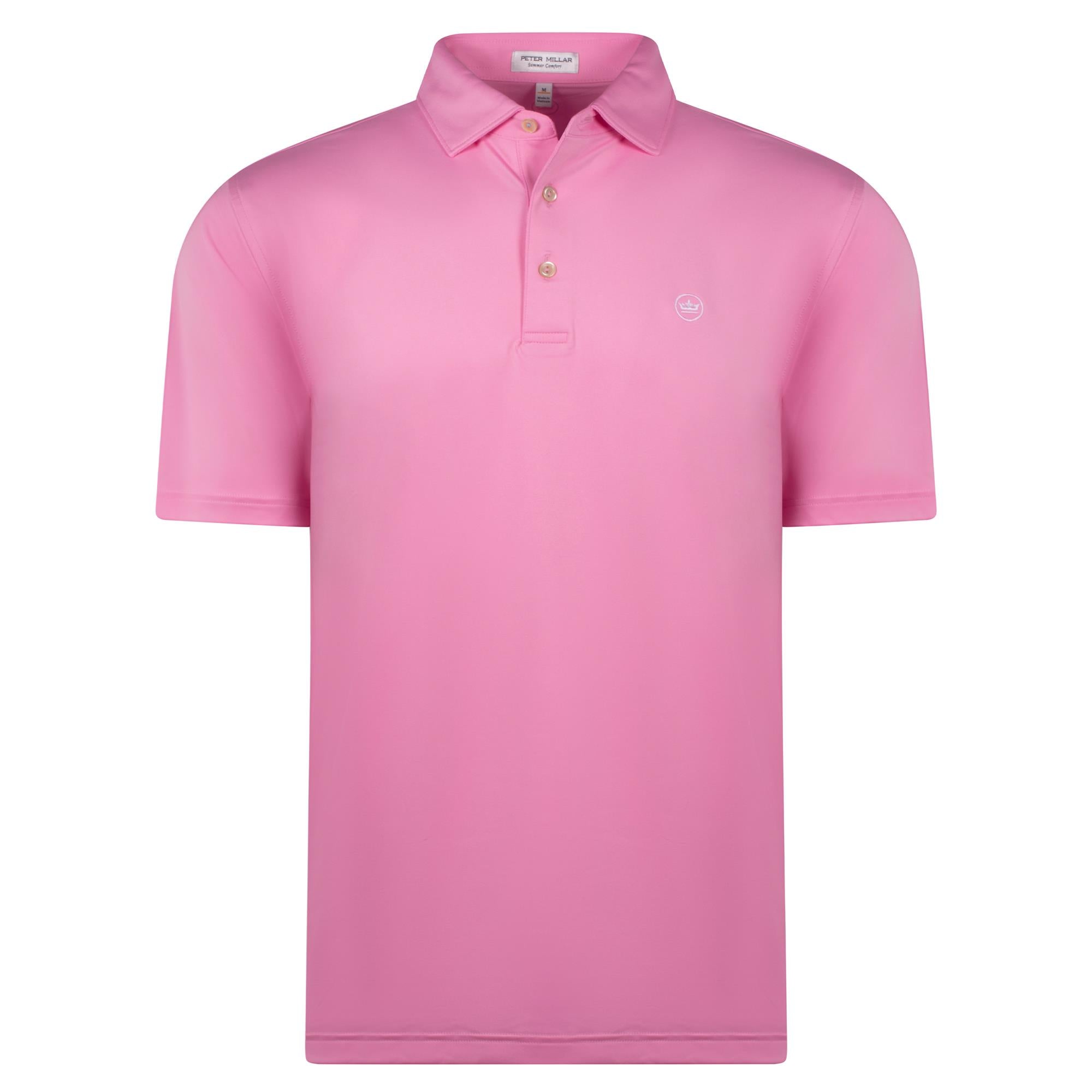 Peter Millar Solid Performance Jesery Polo Shirt Pink Vale
