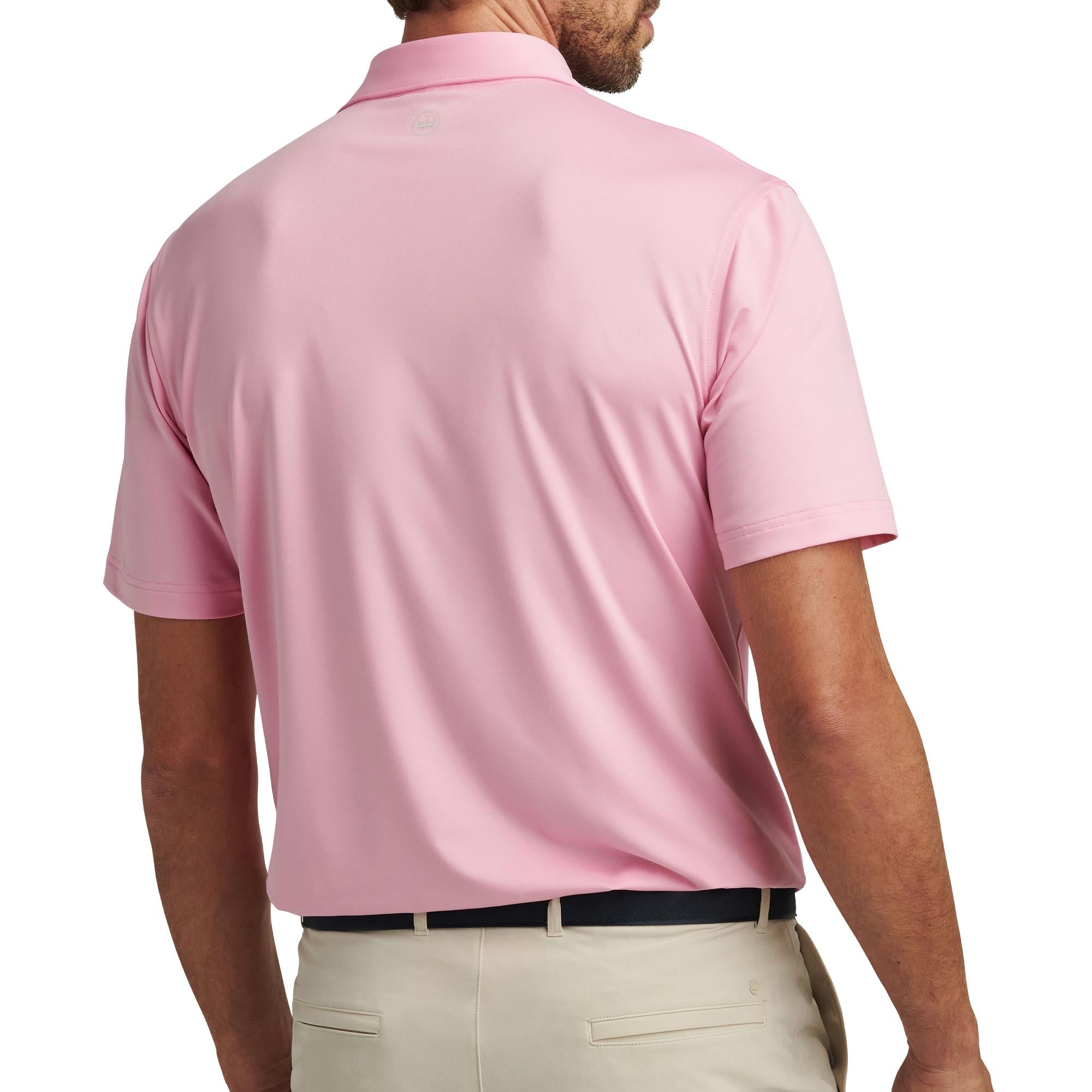 Peter Millar Solid Performance Jesery Polo Shirt Pink Vale