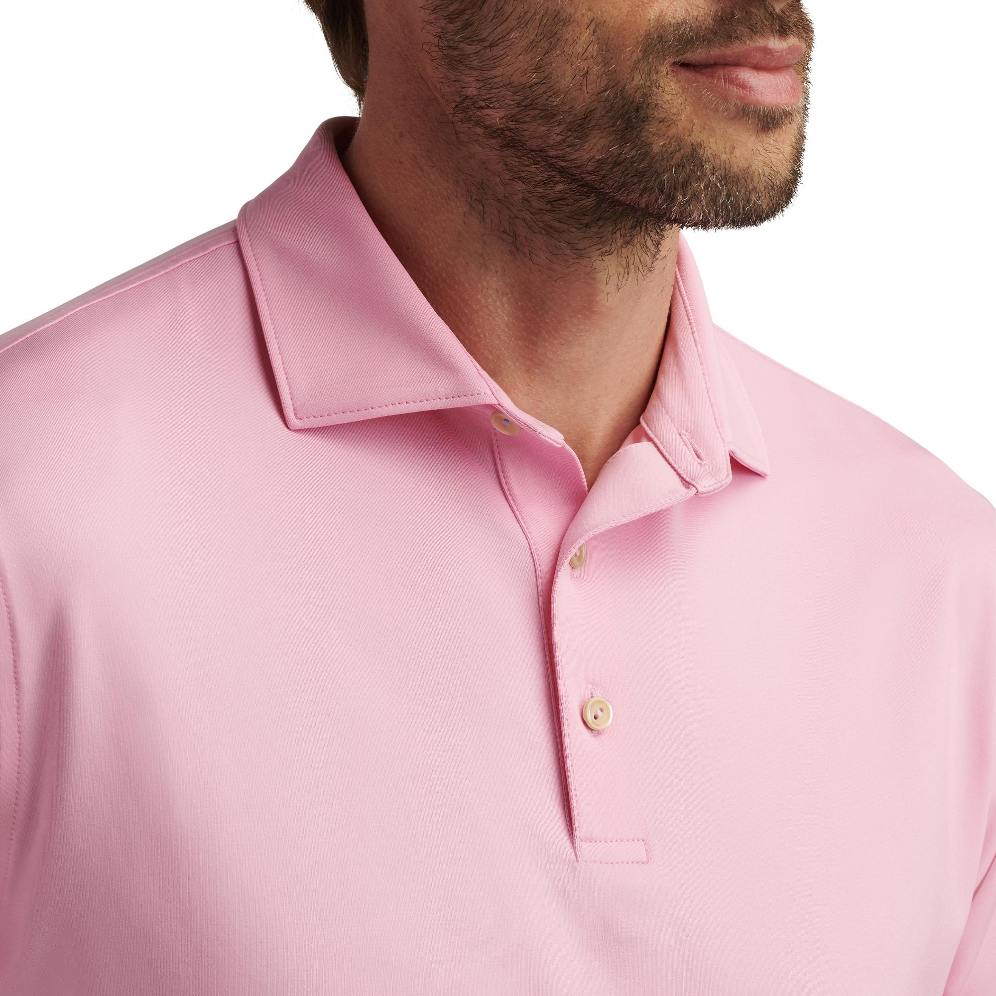 Peter Millar Solid Performance Jesery Polo Shirt Pink Vale