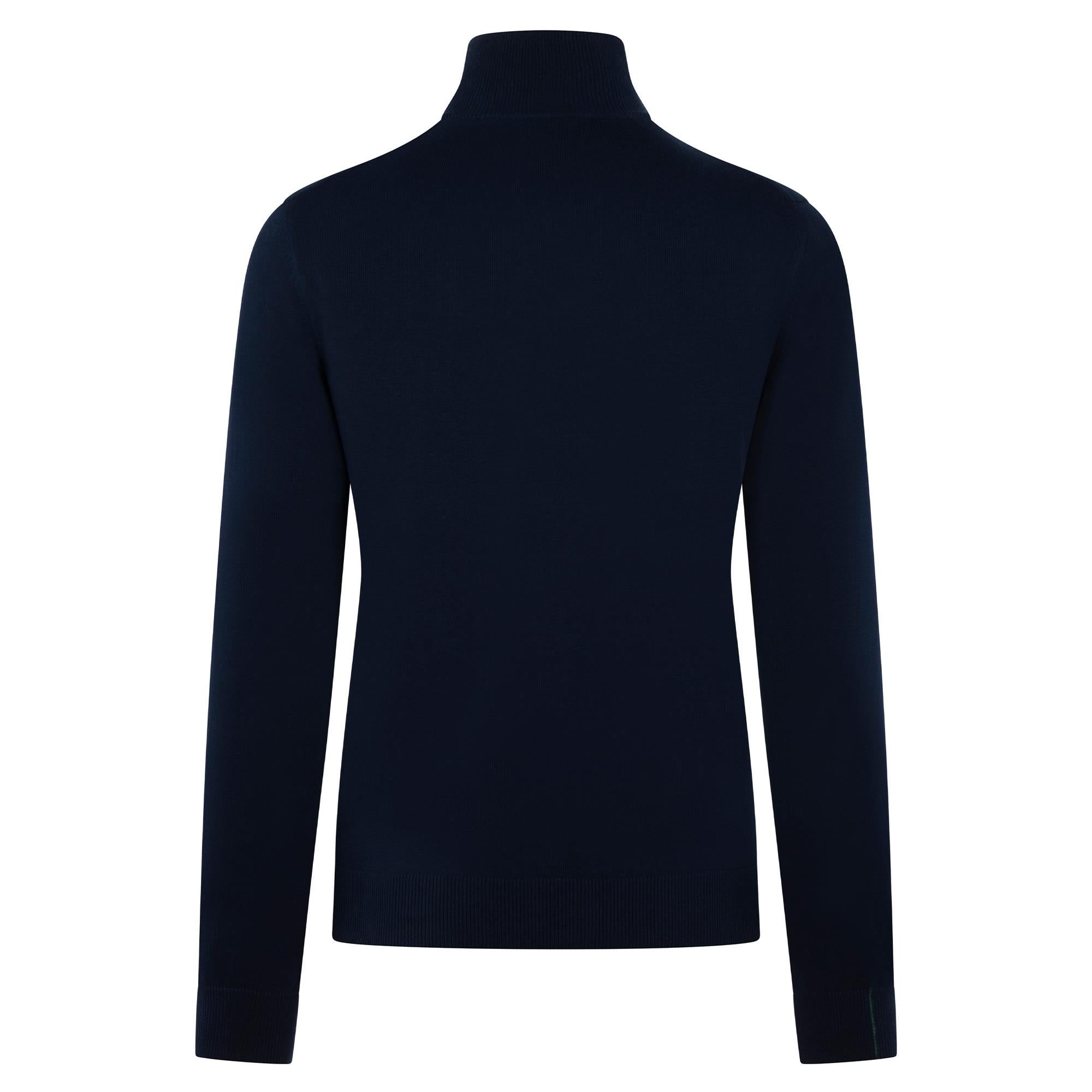 Mens Lacoste Regular Fit Zipped Neck Sweater Navy
