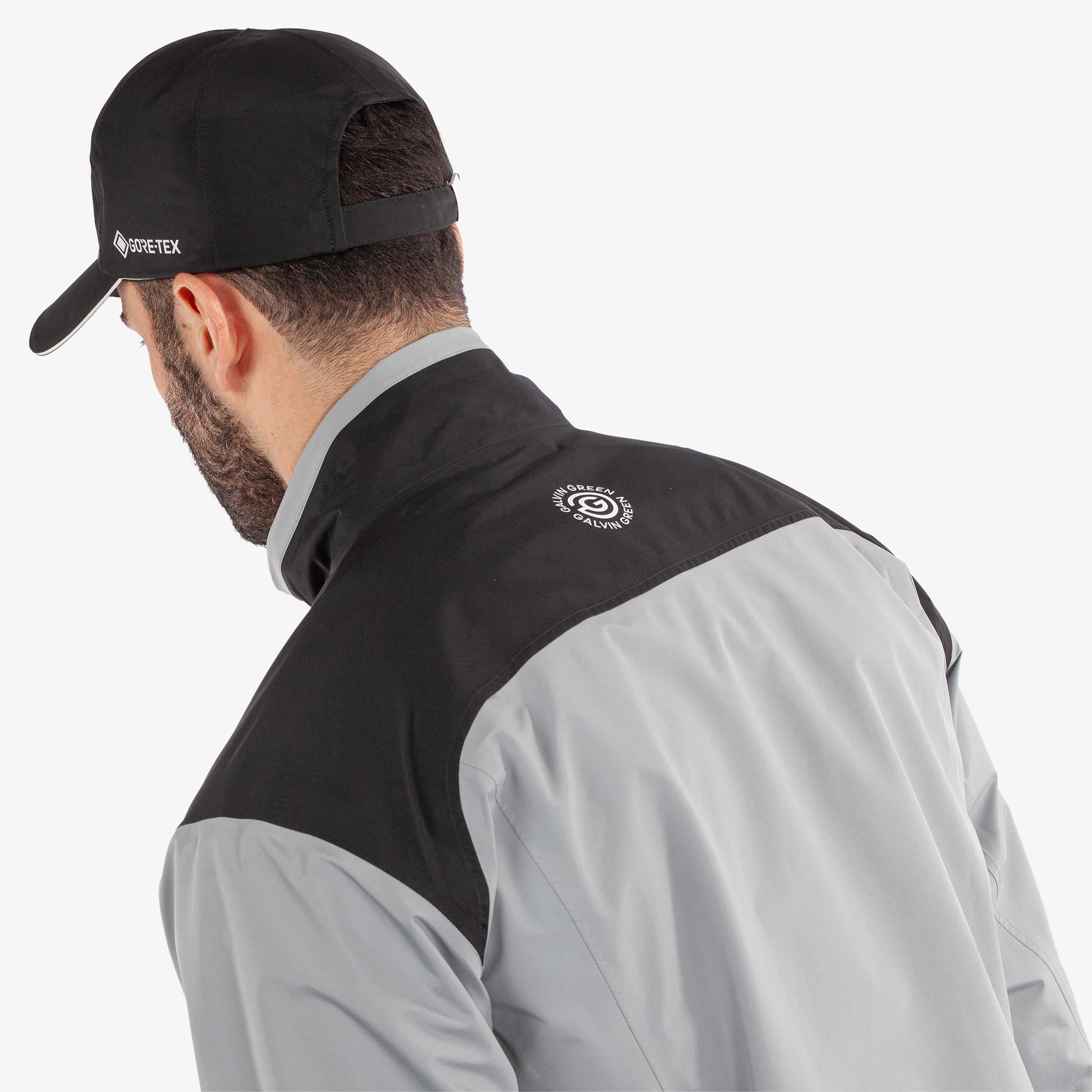 Galvin Green Anton Gore-Tex Mens Waterproof Golf Jacket Sharkskin/Black