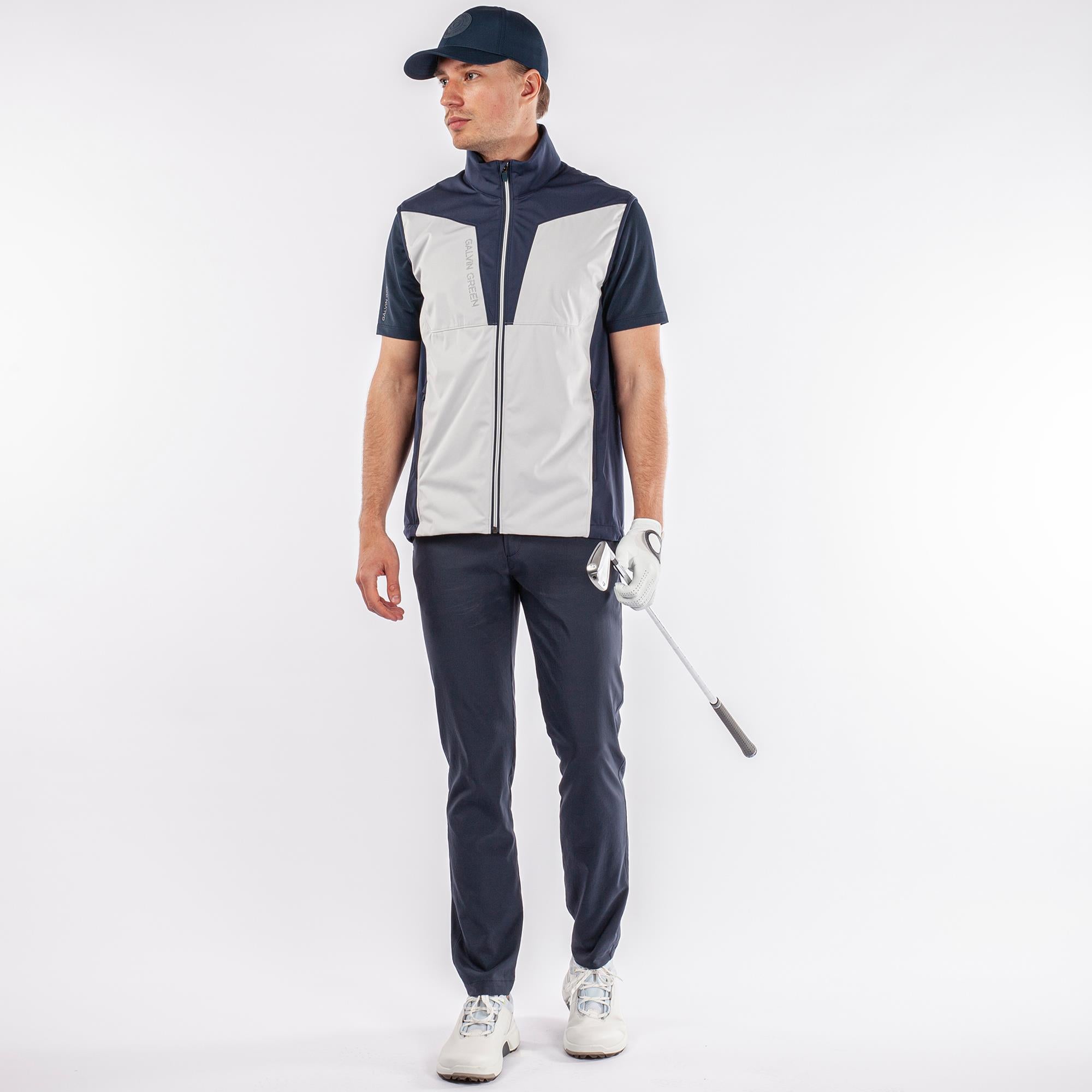 Galvin Green Lathan Interface Mens Golf Vest Cool Grey/Navy