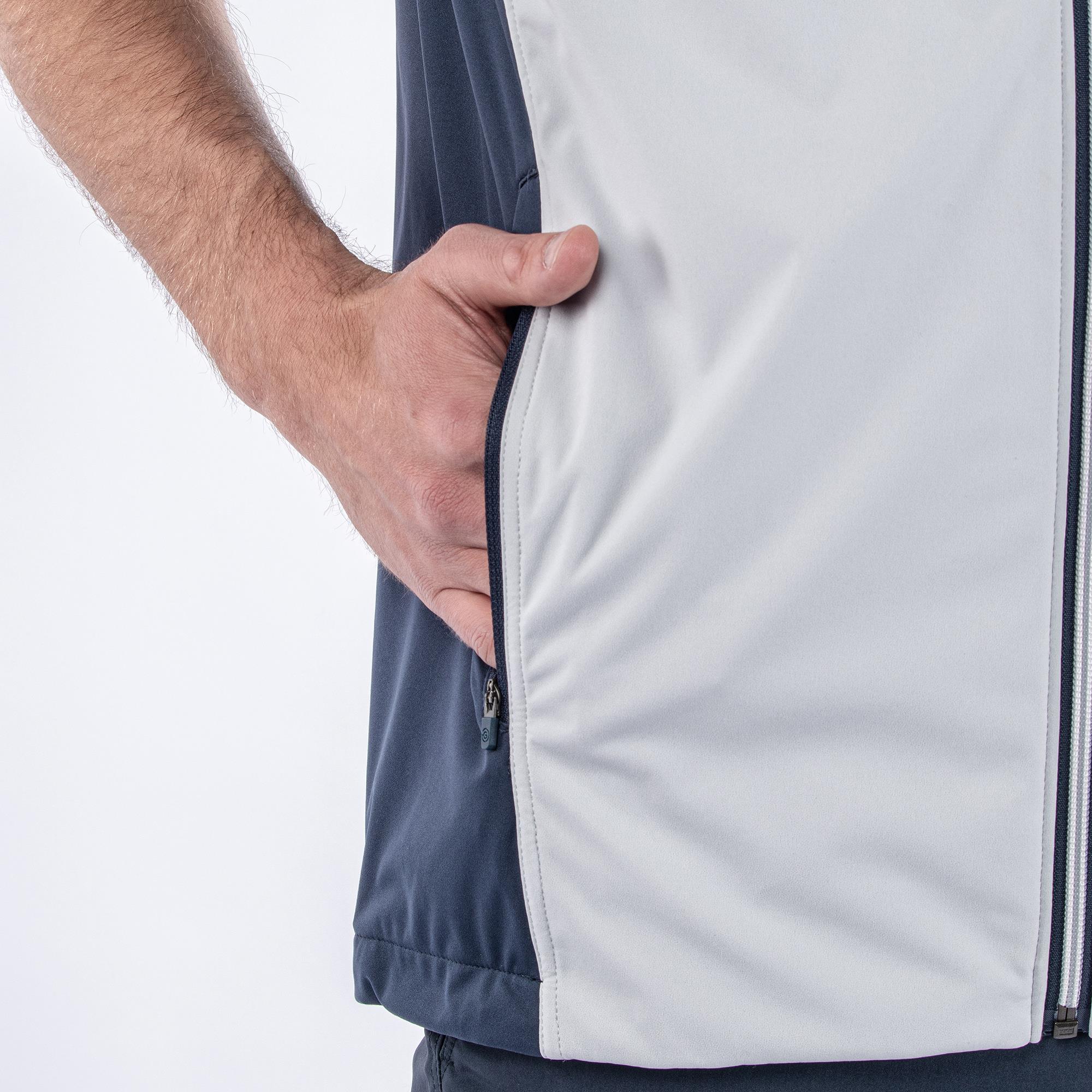 Galvin Green Lathan Interface Mens Golf Vest Cool Grey/Navy