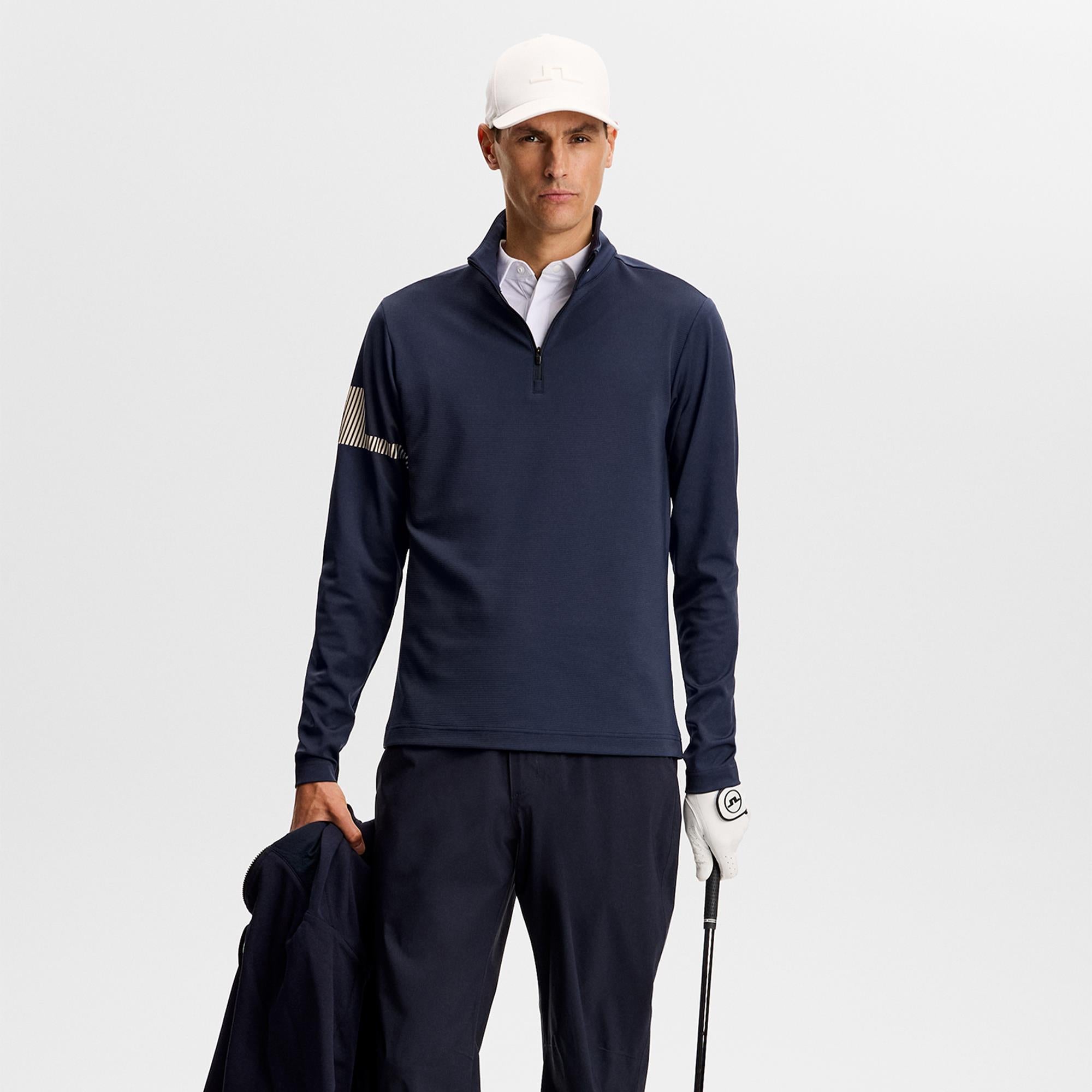 J Lindeberg Heath Strike Mens Golf Mid Layer Navy