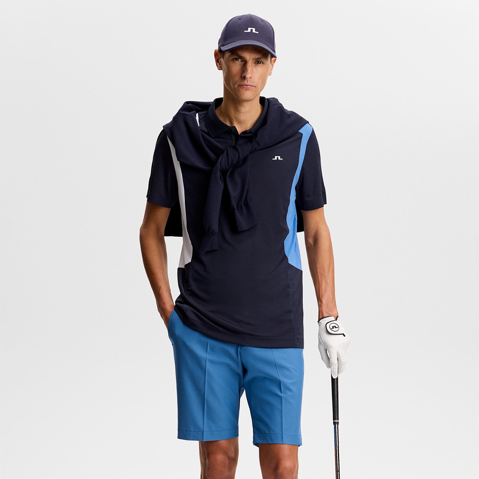 J Lindeberg Legacy Mens Golf Polo Shirt Navy