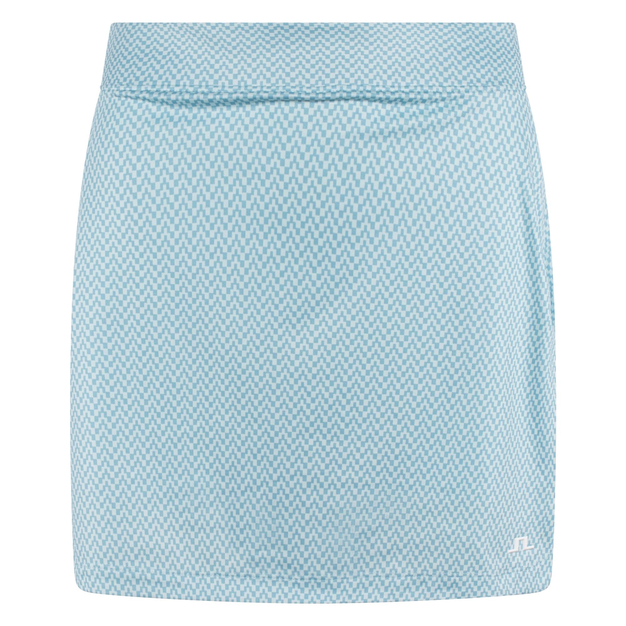 J Lindeberg Amy Print Ladies Golf Skirt Bridge Stack Skylight S