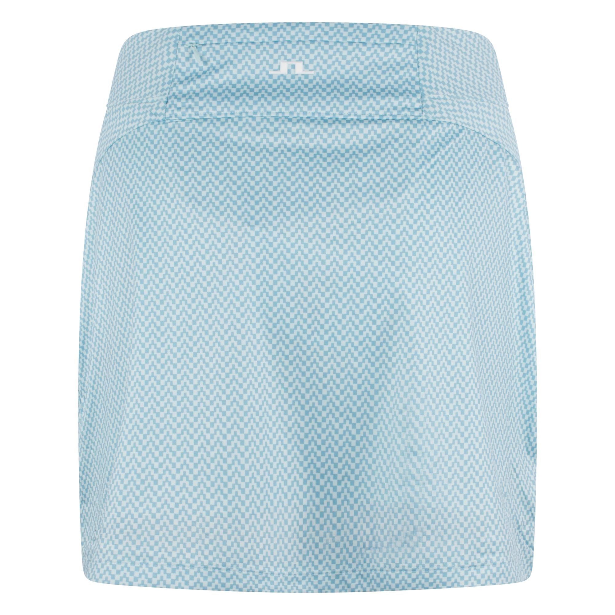 J Lindeberg Amy Print Ladies Golf Skirt Bridge Stack Skylight S