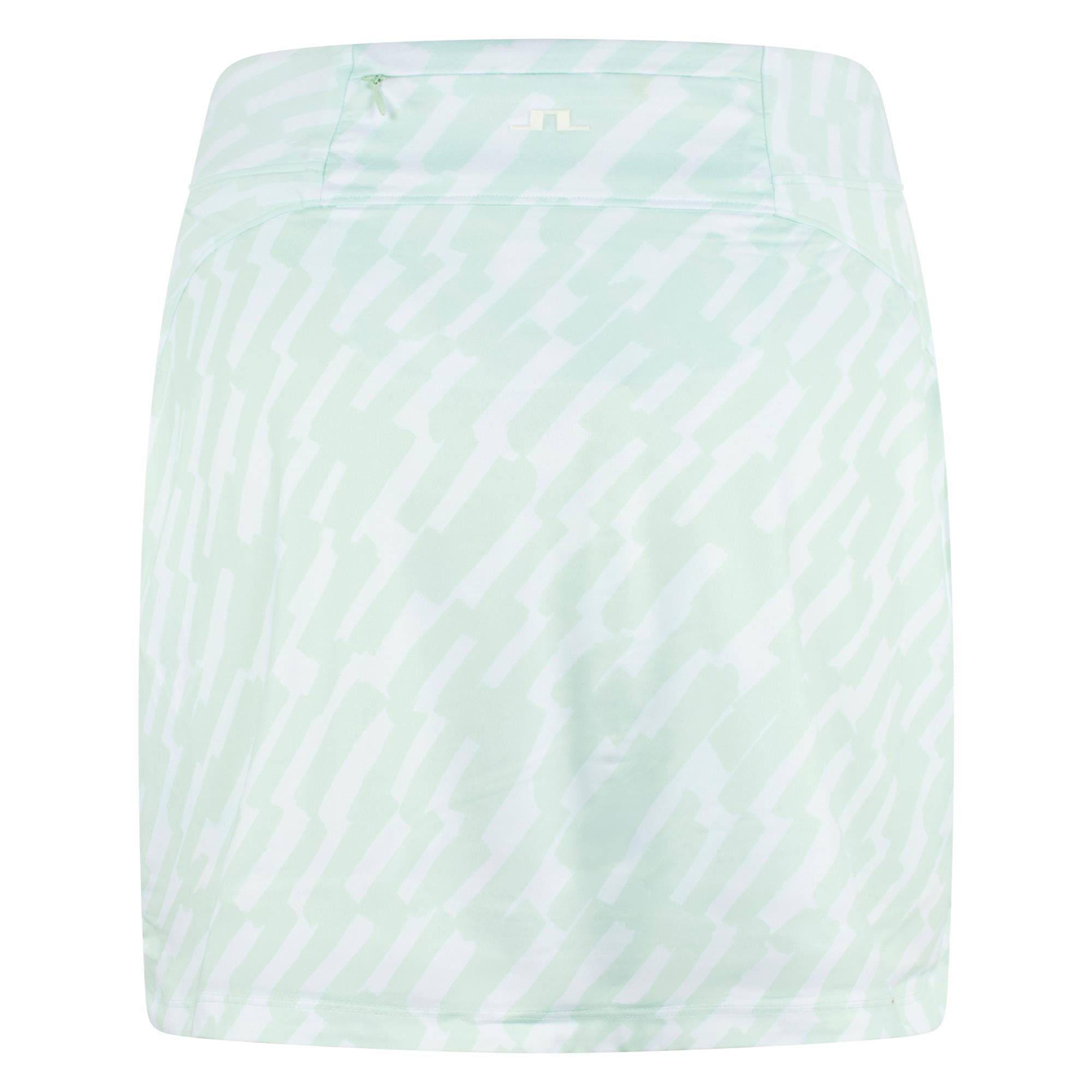 J Lindeberg Amy Print Ladies Golf Skirt Oak Skylight M