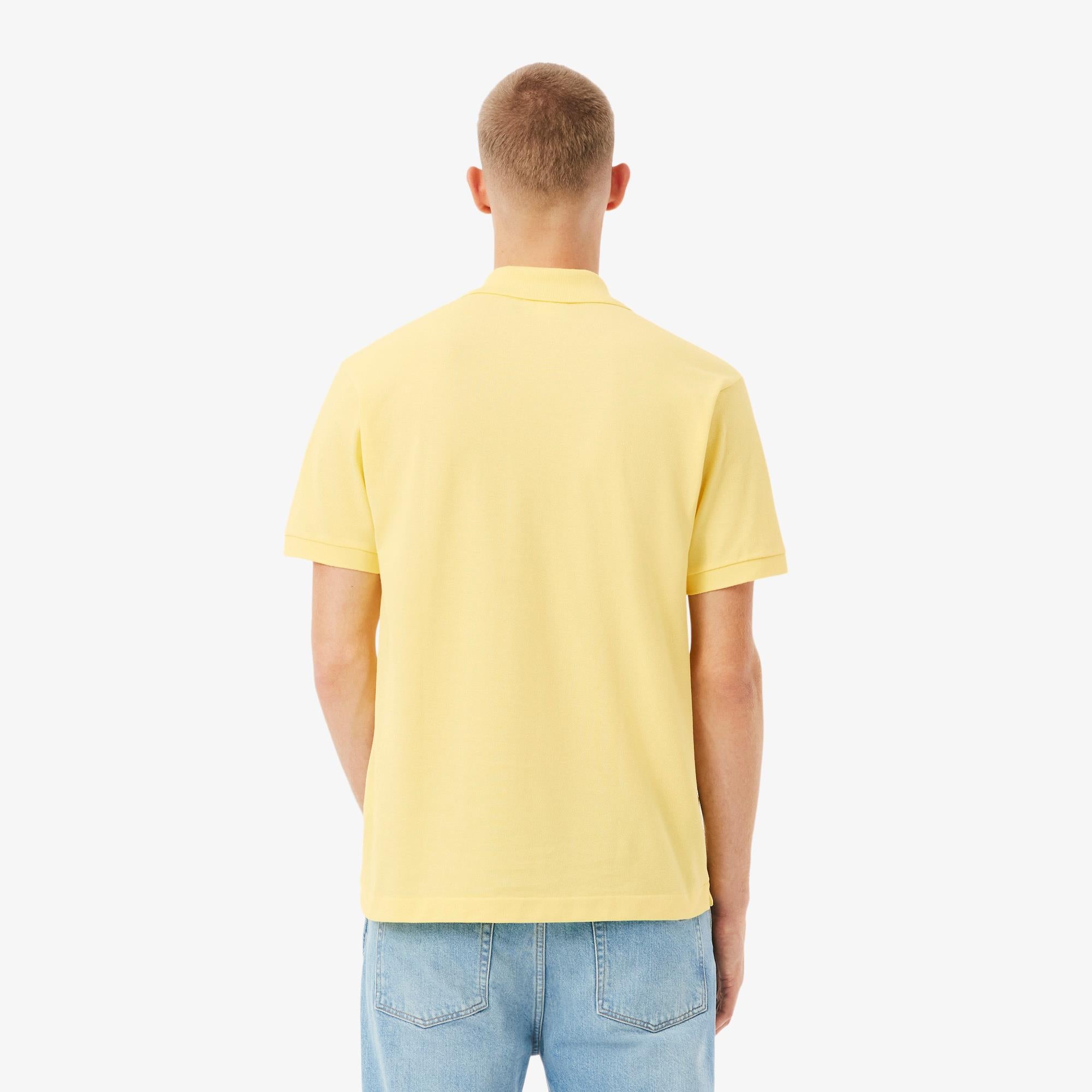 Mens Lacoste L1212 Classic Fit Polo Shirt Yellow