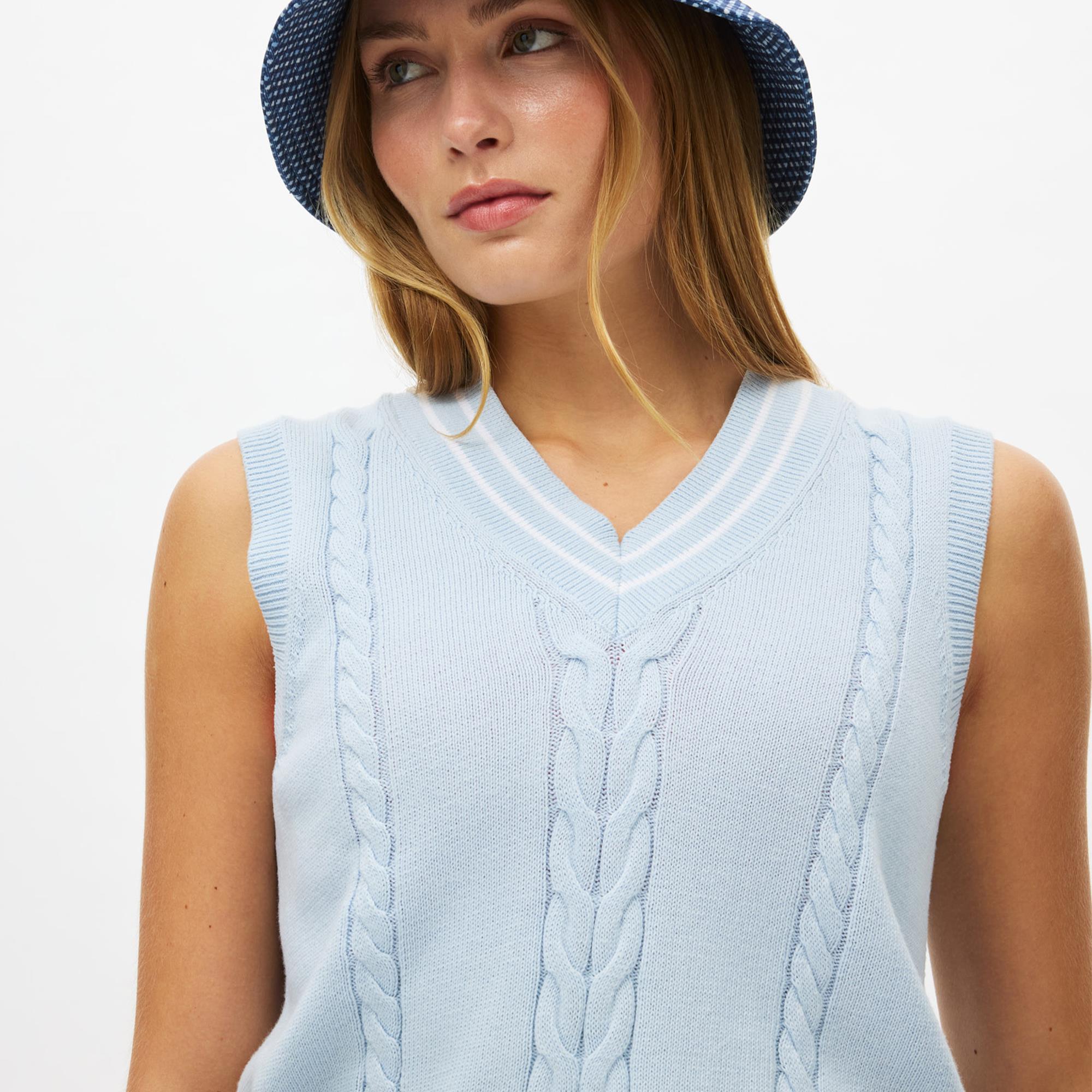 Rohnisch Cotton Cable Ladies Golf Vest Skyway