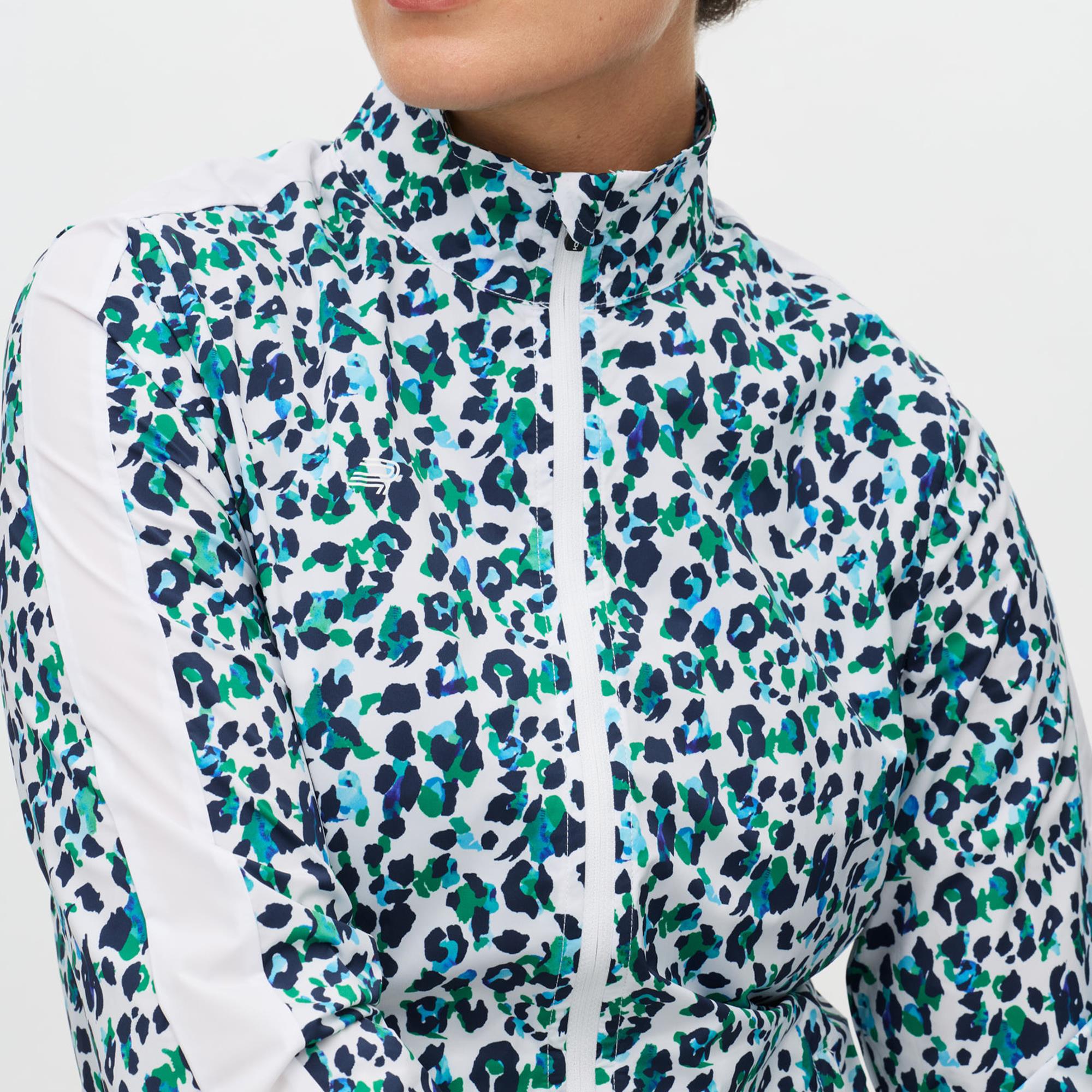 Rohnisch Packable Ultralight Ladies Golf Jacket Leo Blue/Green