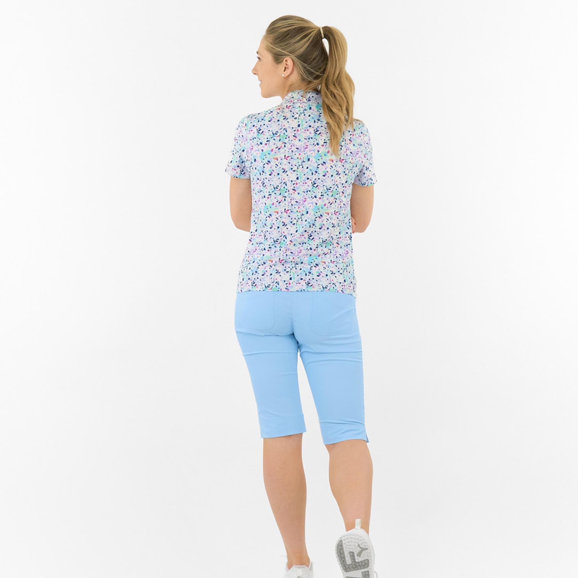 Pure Golf Ellen Short Sleeve Ladies Golf Polo Shirt Mirrored Moonstone