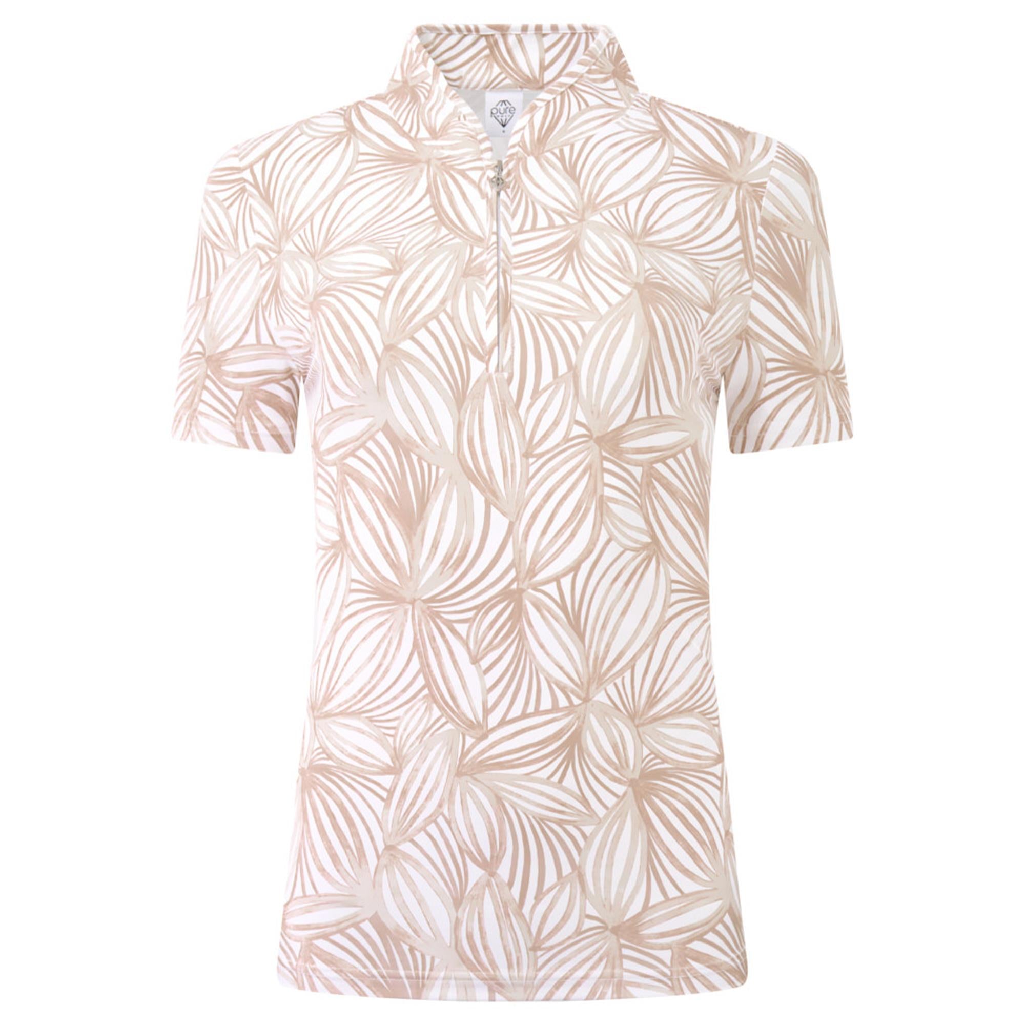 Pure Golf Ellen Short Sleeve Ladies Golf Polo Shirt Whitecap Whisper