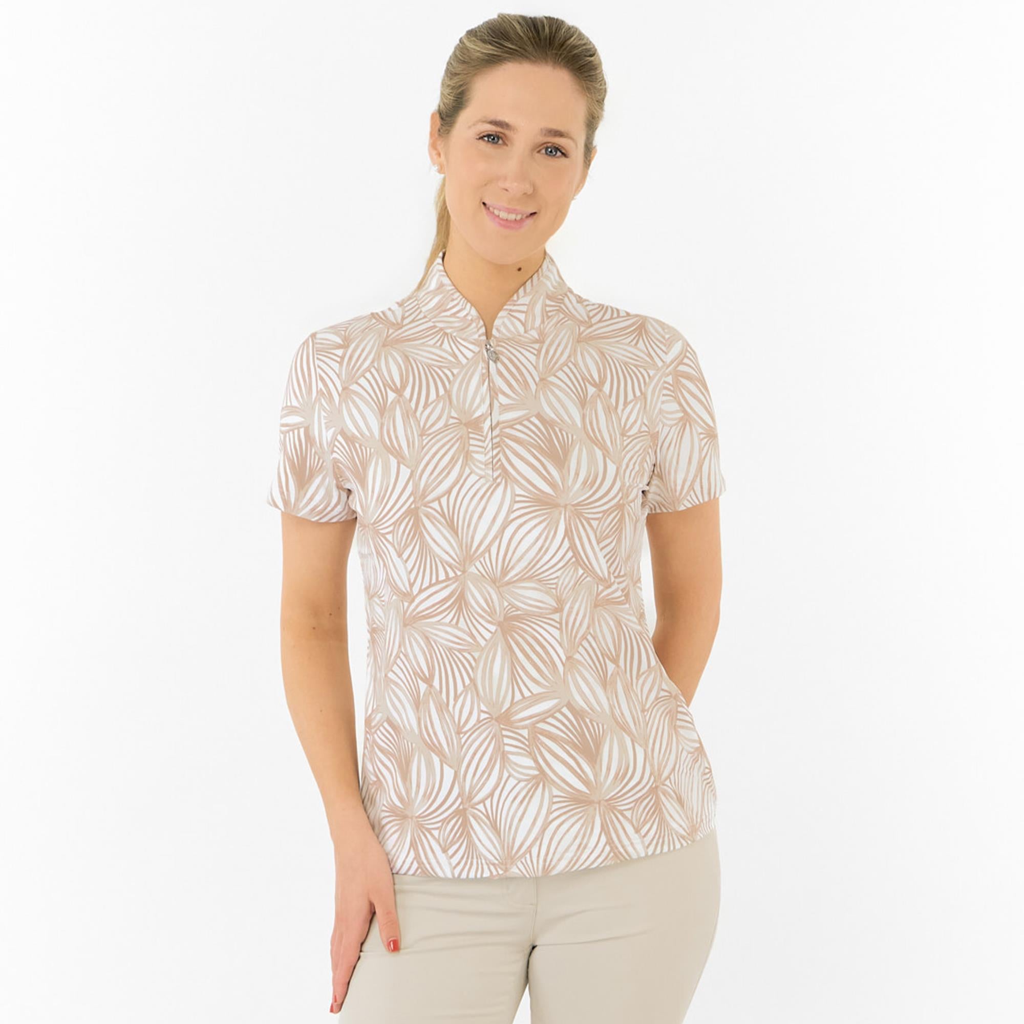 Pure Golf Ellen Short Sleeve Ladies Golf Polo Shirt Whitecap Whisper