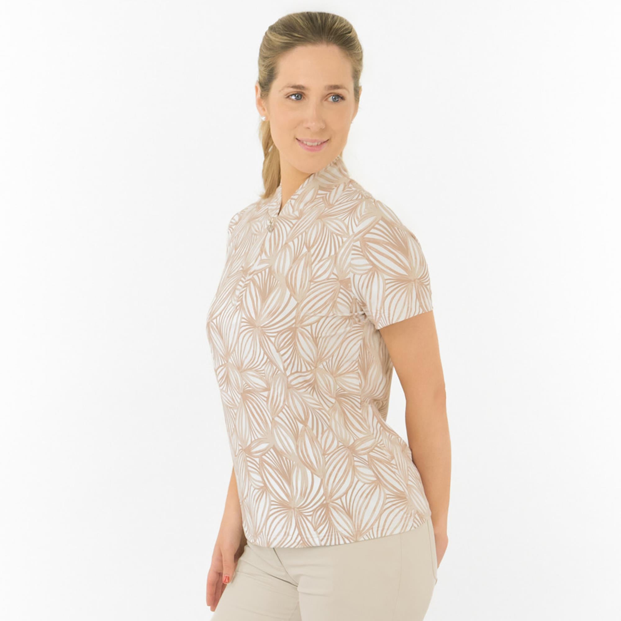Pure Golf Ellen Short Sleeve Ladies Golf Polo Shirt Whitecap Whisper