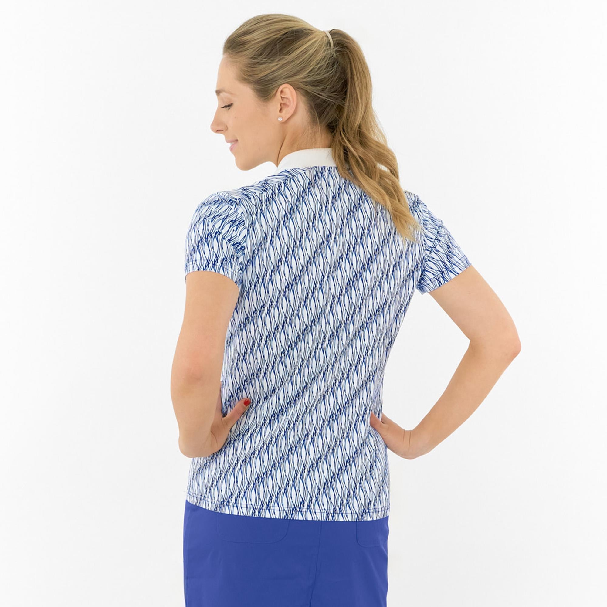 Pure Golf Felicity Short Sleeve Ladies Golf Polo Shirt Tidal Wash