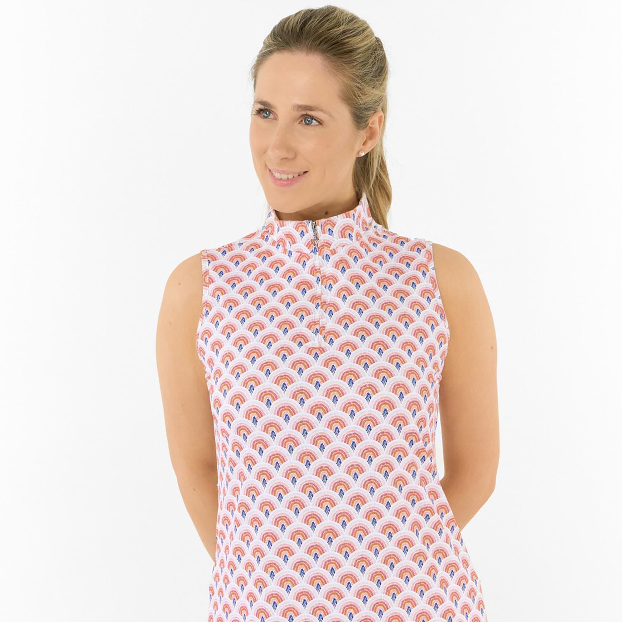Pure Golf Miley Ladies Sleeveless Golf Dress Mediterranean Sunset