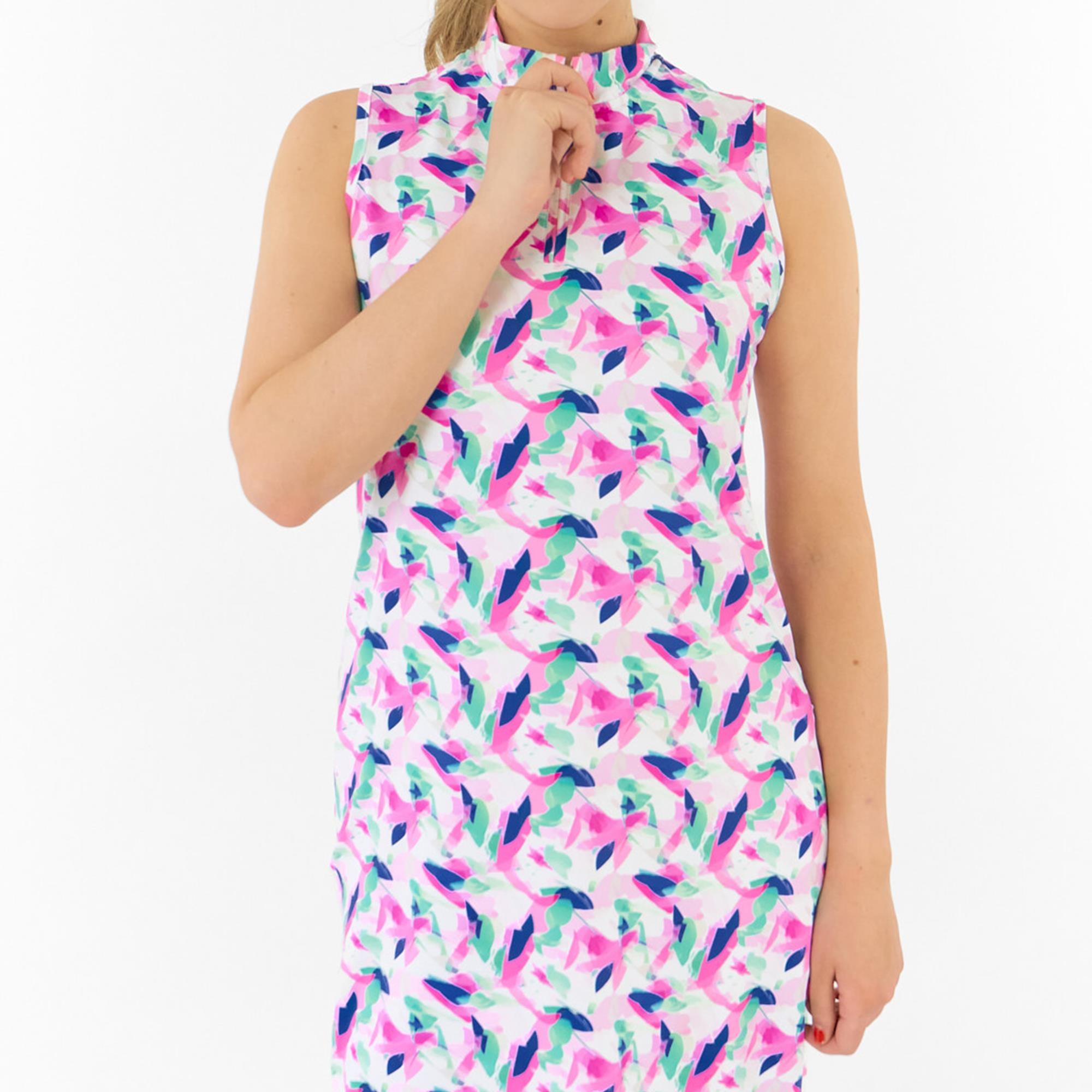 Pure Golf Miley Ladies Sleeveless Golf Dress Portrait Of Paradise