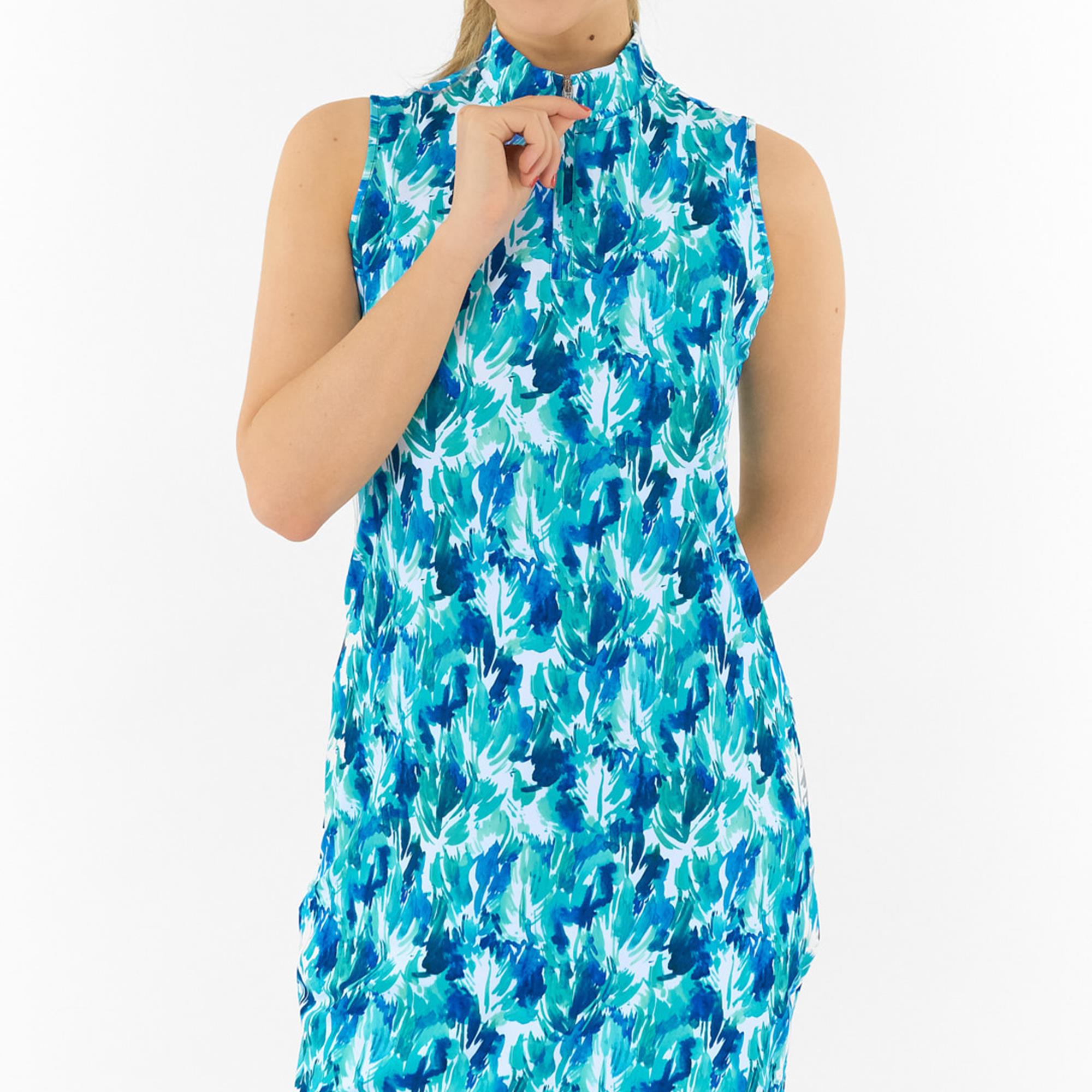 Pure Golf Miley Ladies Sleeveless Golf Dress Water Lily