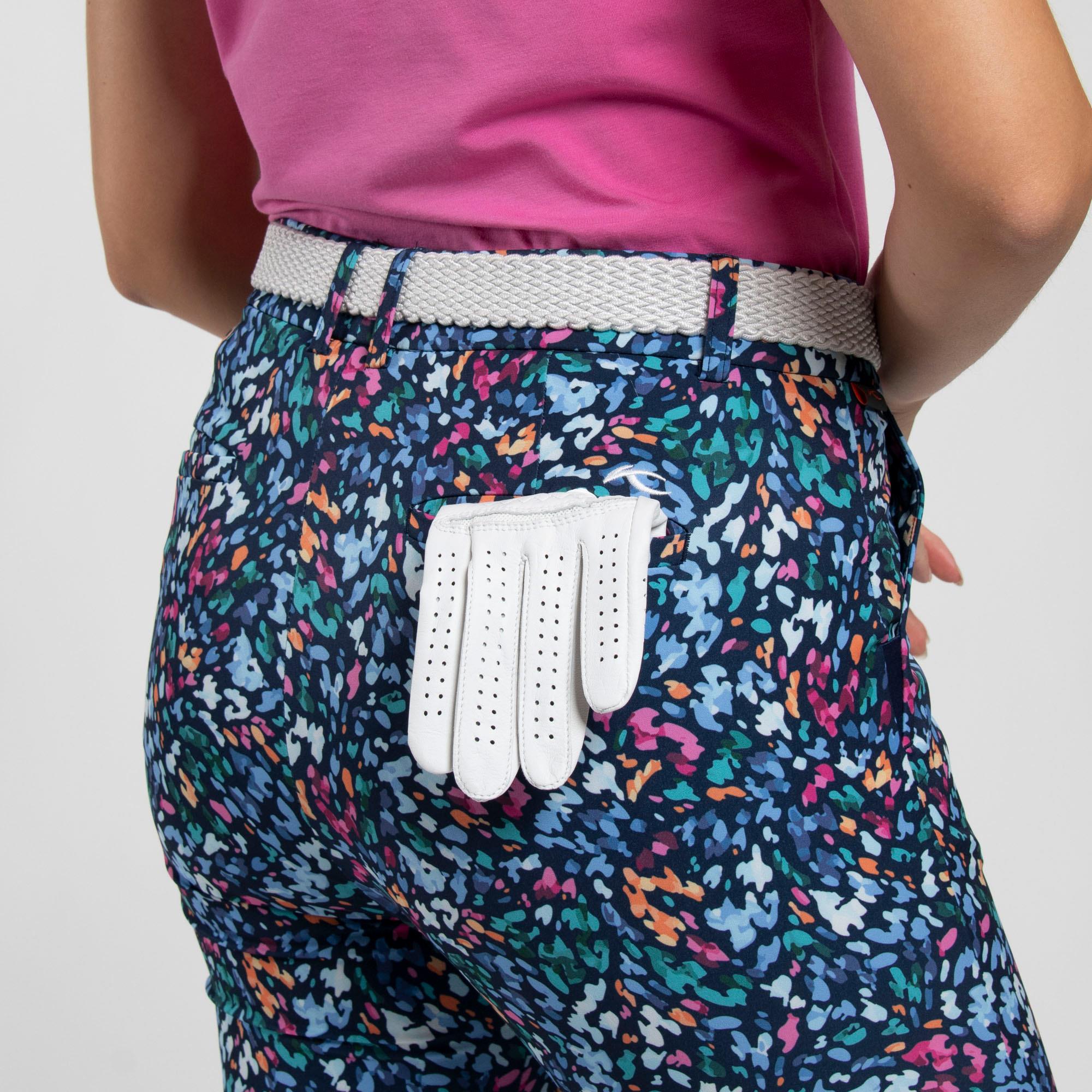 KJUS Ice Light Print 7/8 Ladies Golf Treggings Splash Atlanta Blue/Yonder