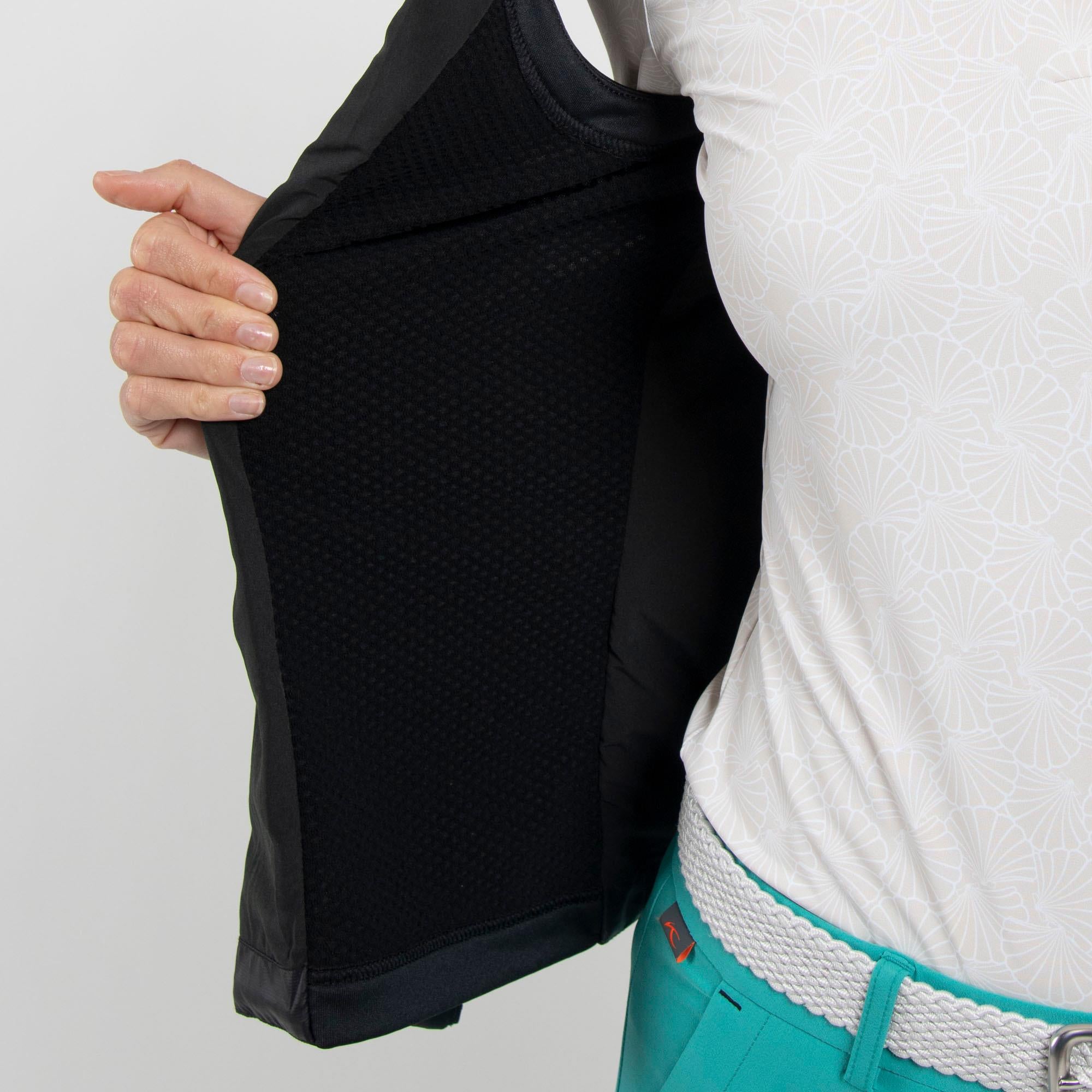 KJUS Radiation Ladies Insulated Windproof Golf Vest Black