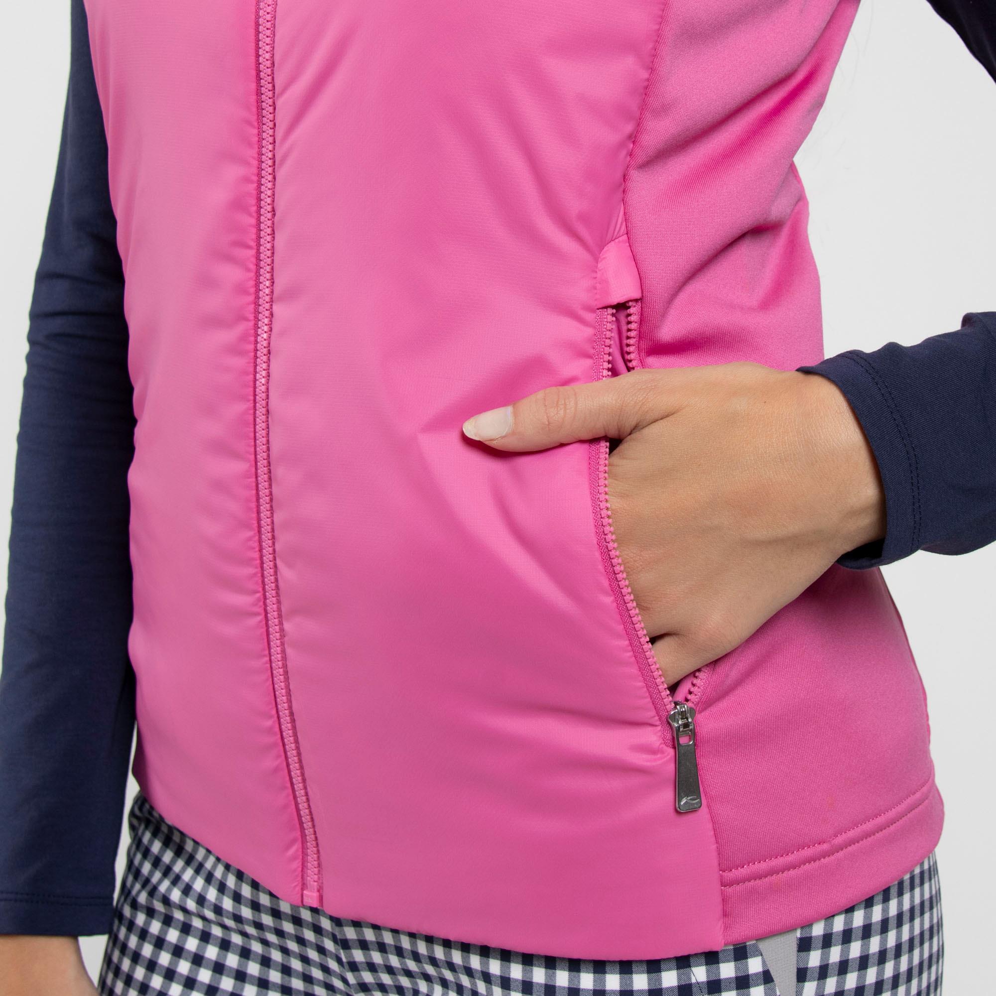 KJUS Radiation Ladies Insulated Windproof Golf Vest Peony