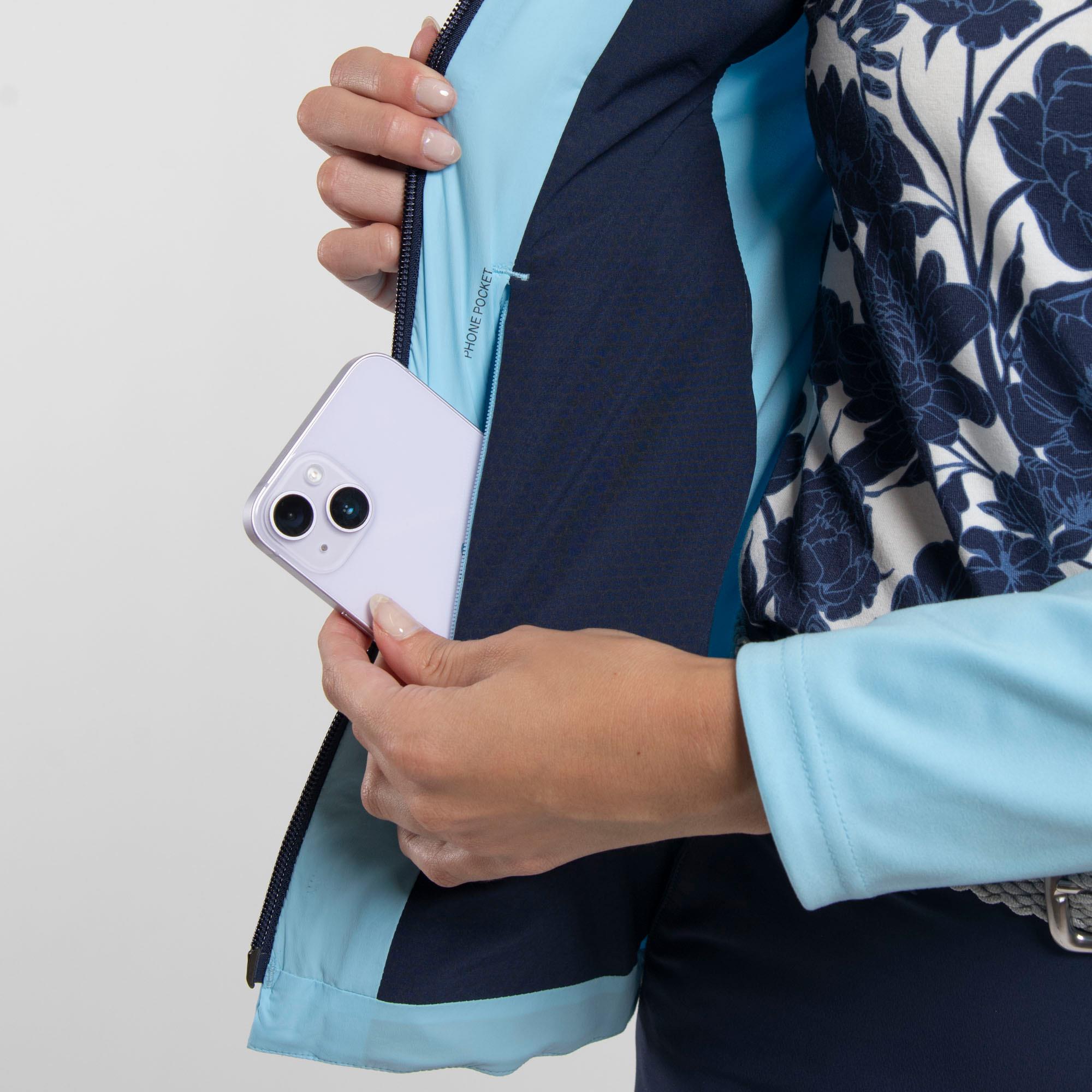 KJUS Reach Ladies Insulated Golf Jacket Poolside/Atlanta Blue