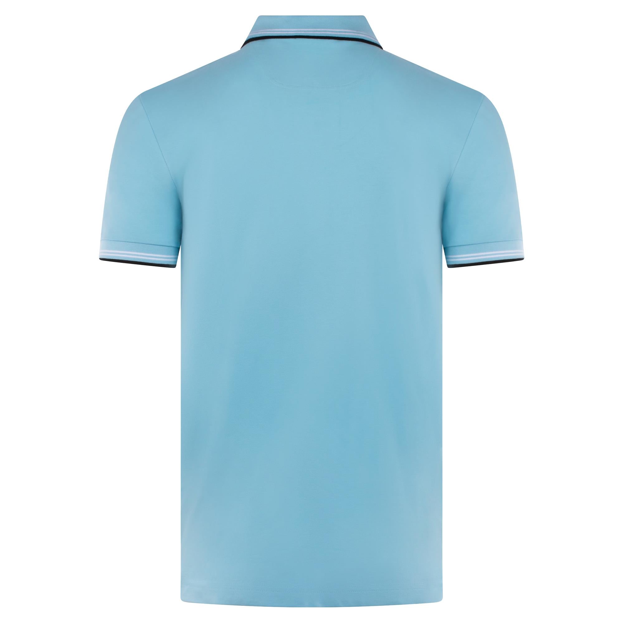 Boss Paul Stretch Cotton Slim Fit Polo Shirt Light Pastel Blue