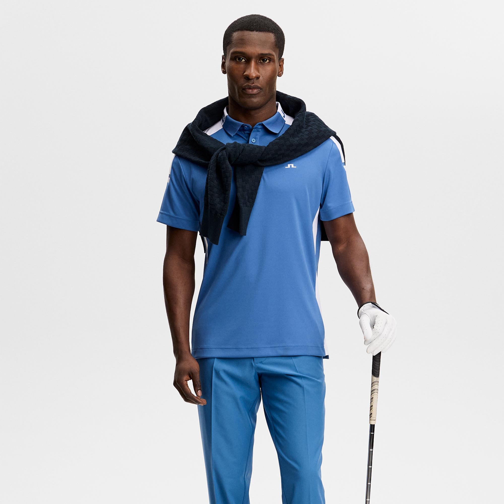 J Lindeberg Bo Mens Golf Polo Shirt Federal Blue