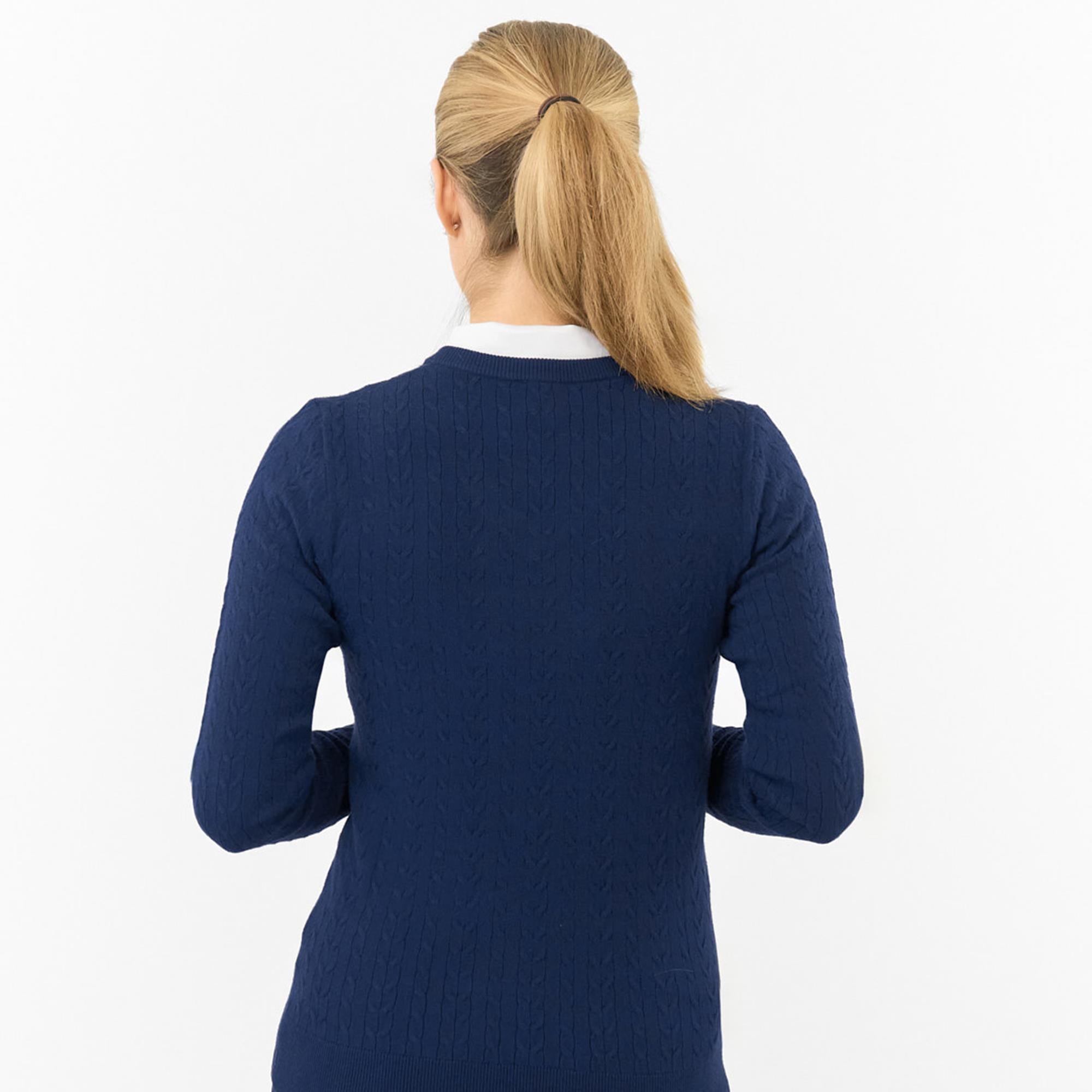 Pure Golf Suzie Summer Weight Knitted Ladies Golf Jumper Navy