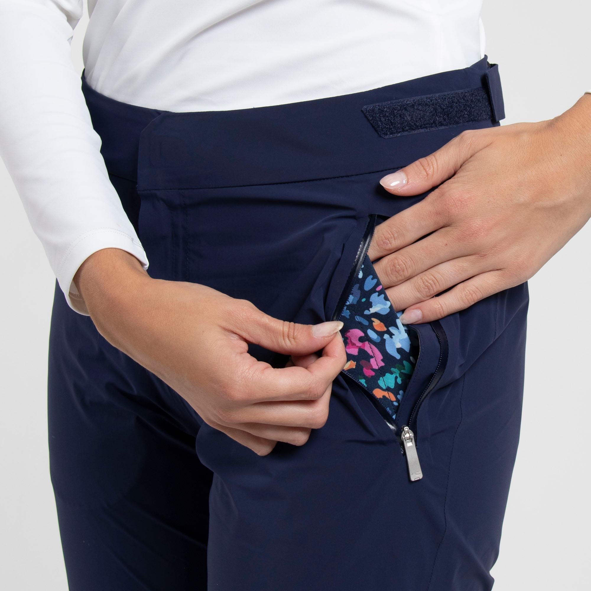 KJUS Rain Rescue 2.0L Ladies Waterproof Golf Trousers Atlanta Blue