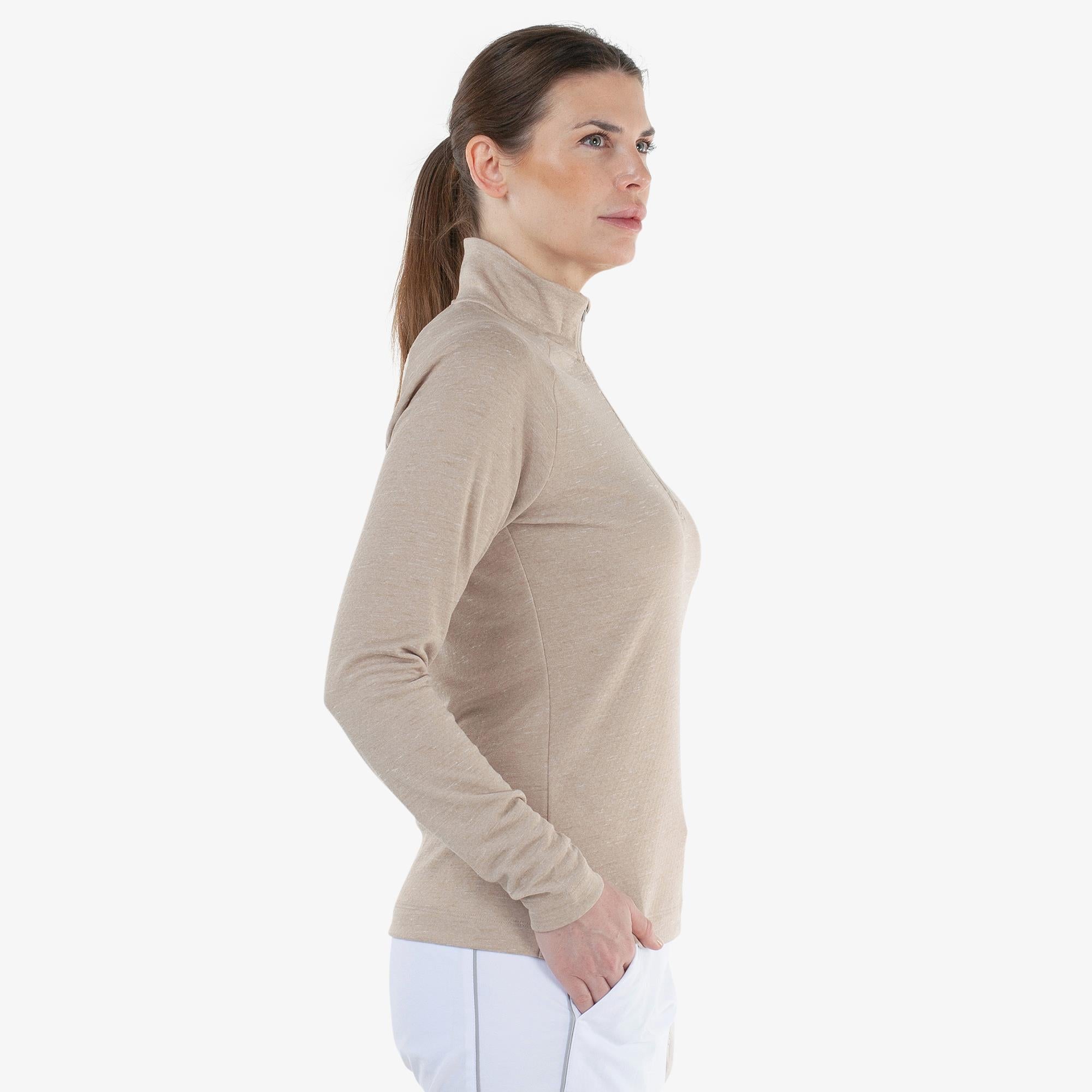 Galvin Green Diora Insula Ladies Golf Mid layer Sand Melange