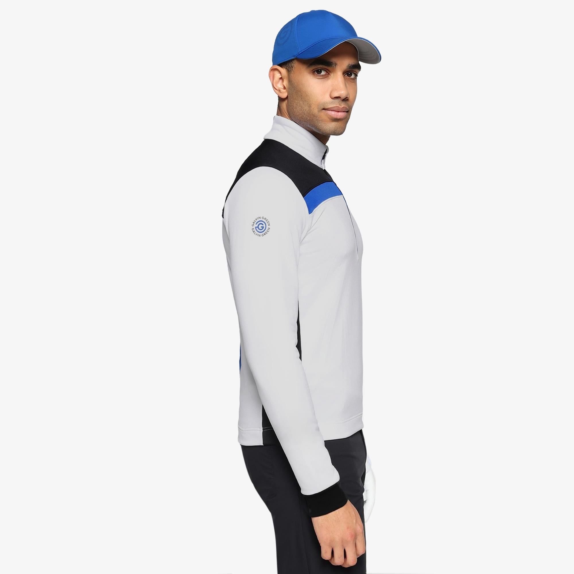 Galvin Green Dean Insula Mens Golf Mid Layer Crystal Black/White/Royal Blue
