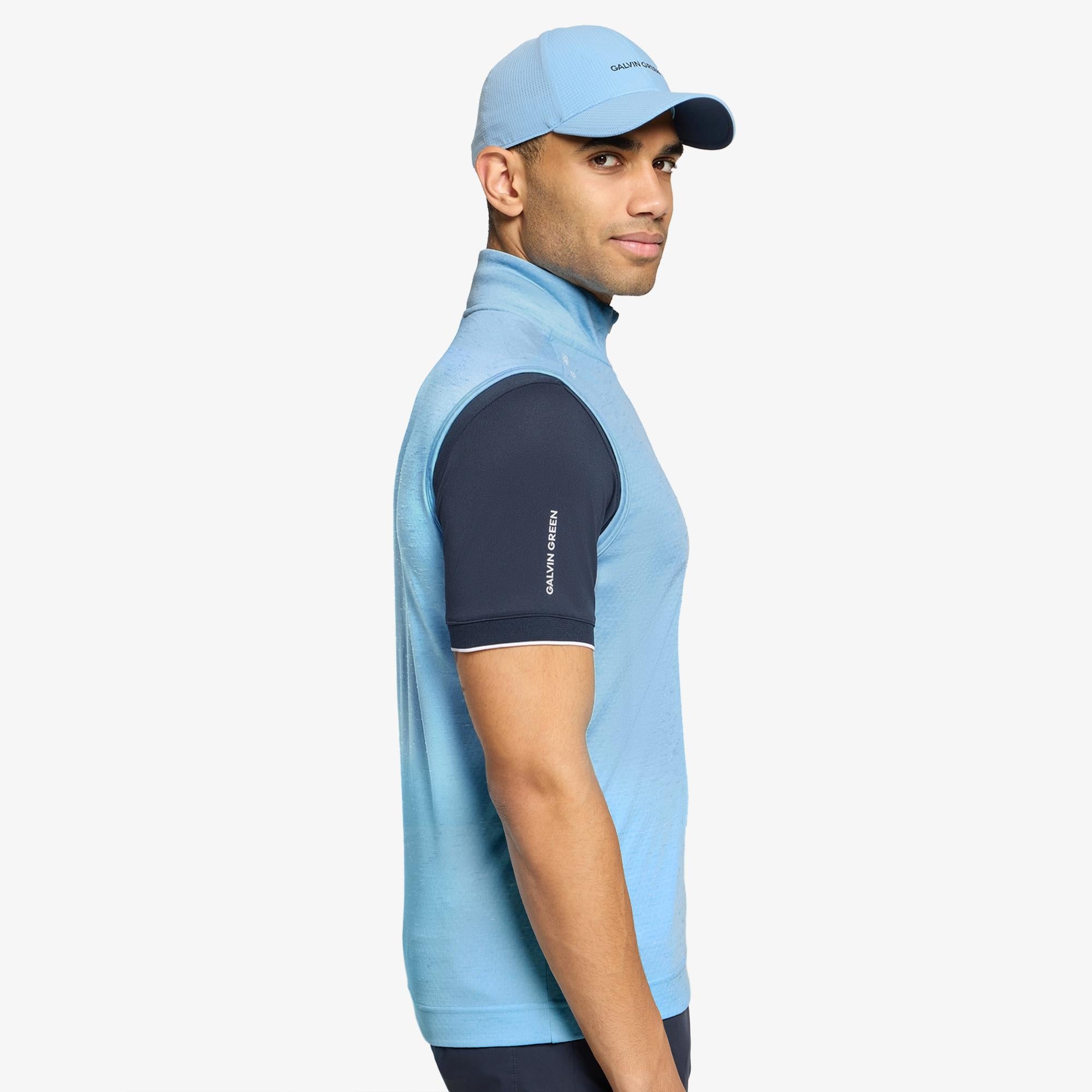 Galvin Green Del Insula Mens Golf Mid Layer Crystal Blue Melange