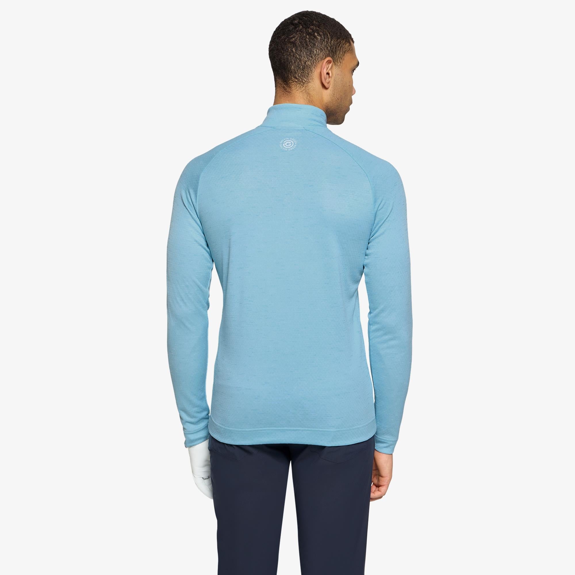 Galvin Green Dion Insula Mens Golf Mid Layer Crystal Blue Melange