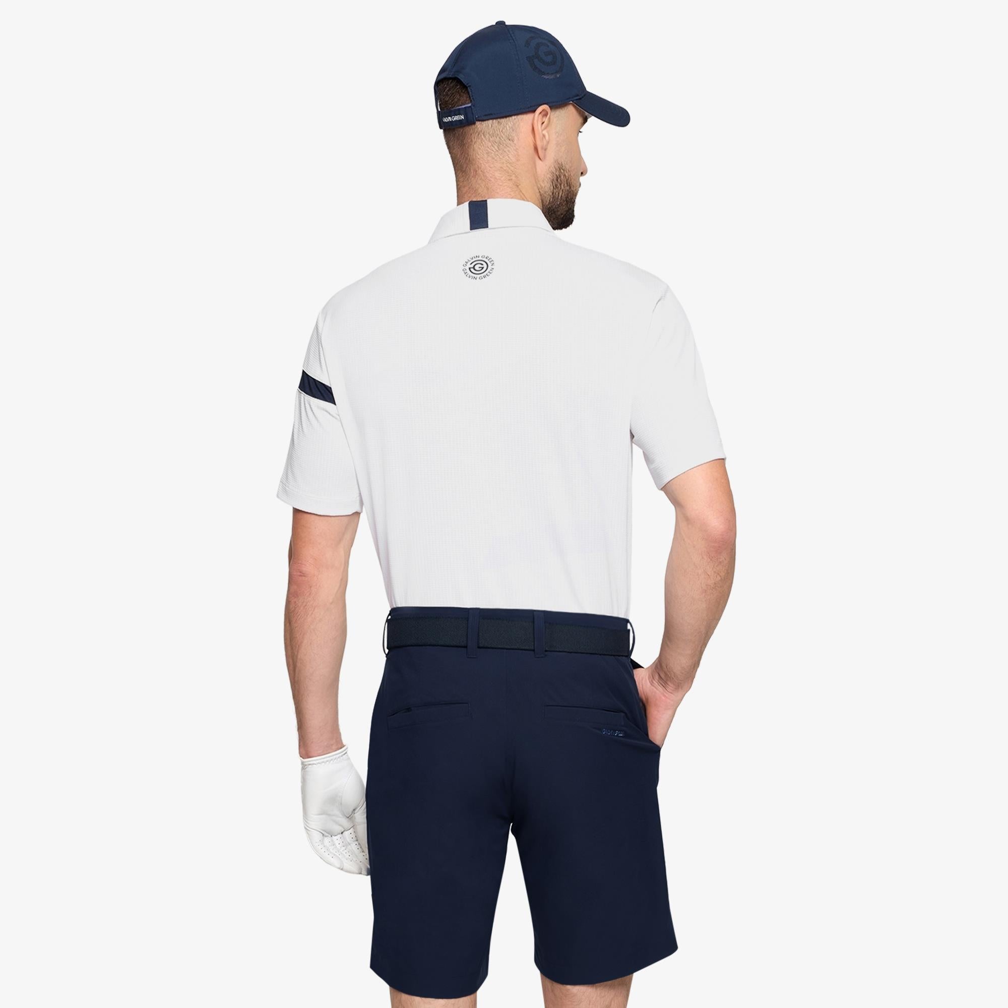 Galvin Green Morley Ventil8+ Mens Golf Polo Shirt White/Navy