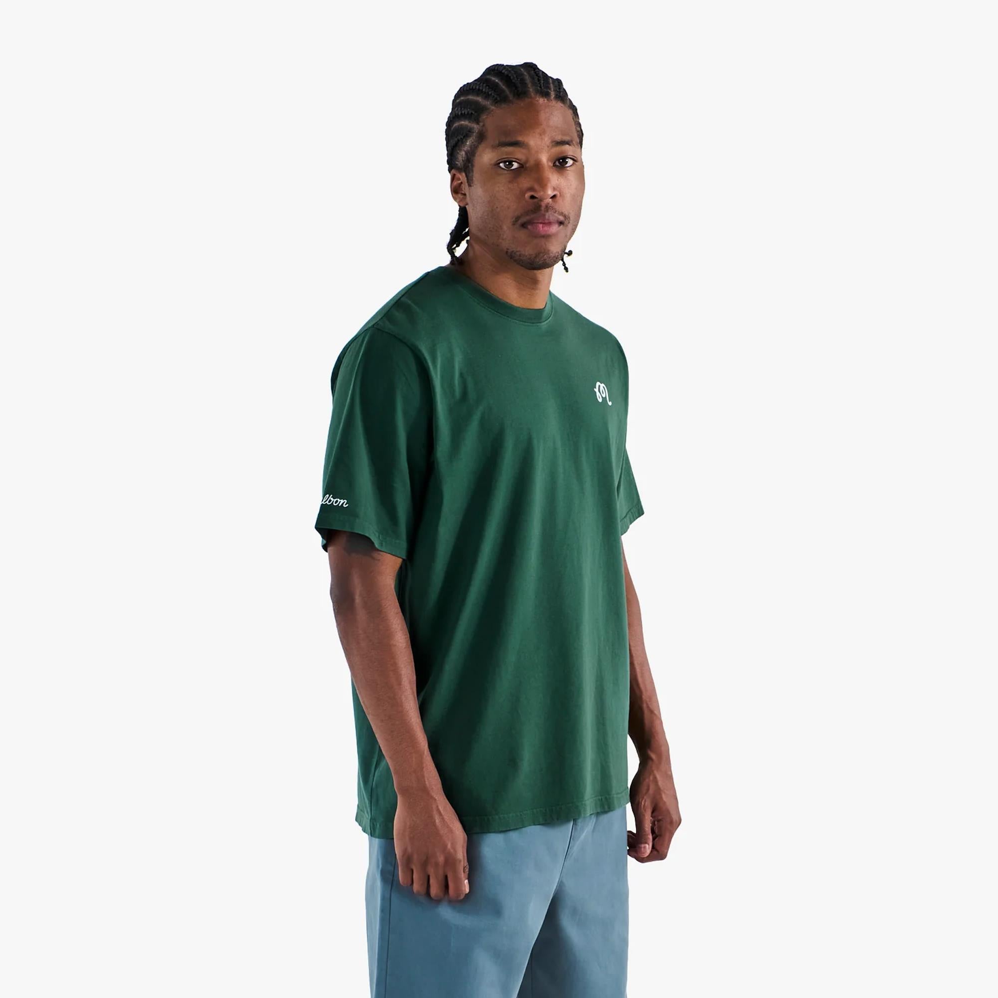Malbon Golf Icons Bermuda Tee Forest