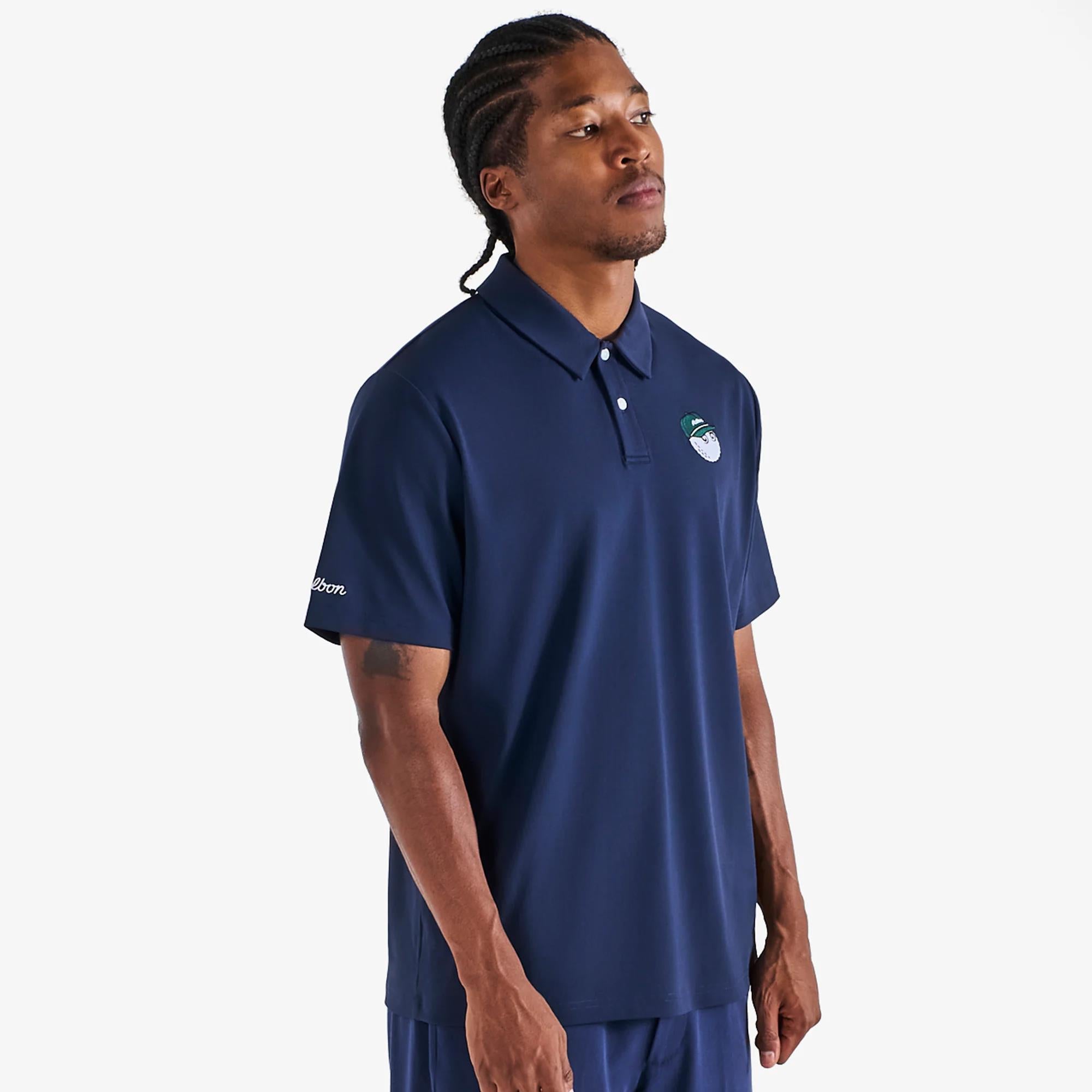Malbon Golf Icons Fairway Baldwin Polo Navy