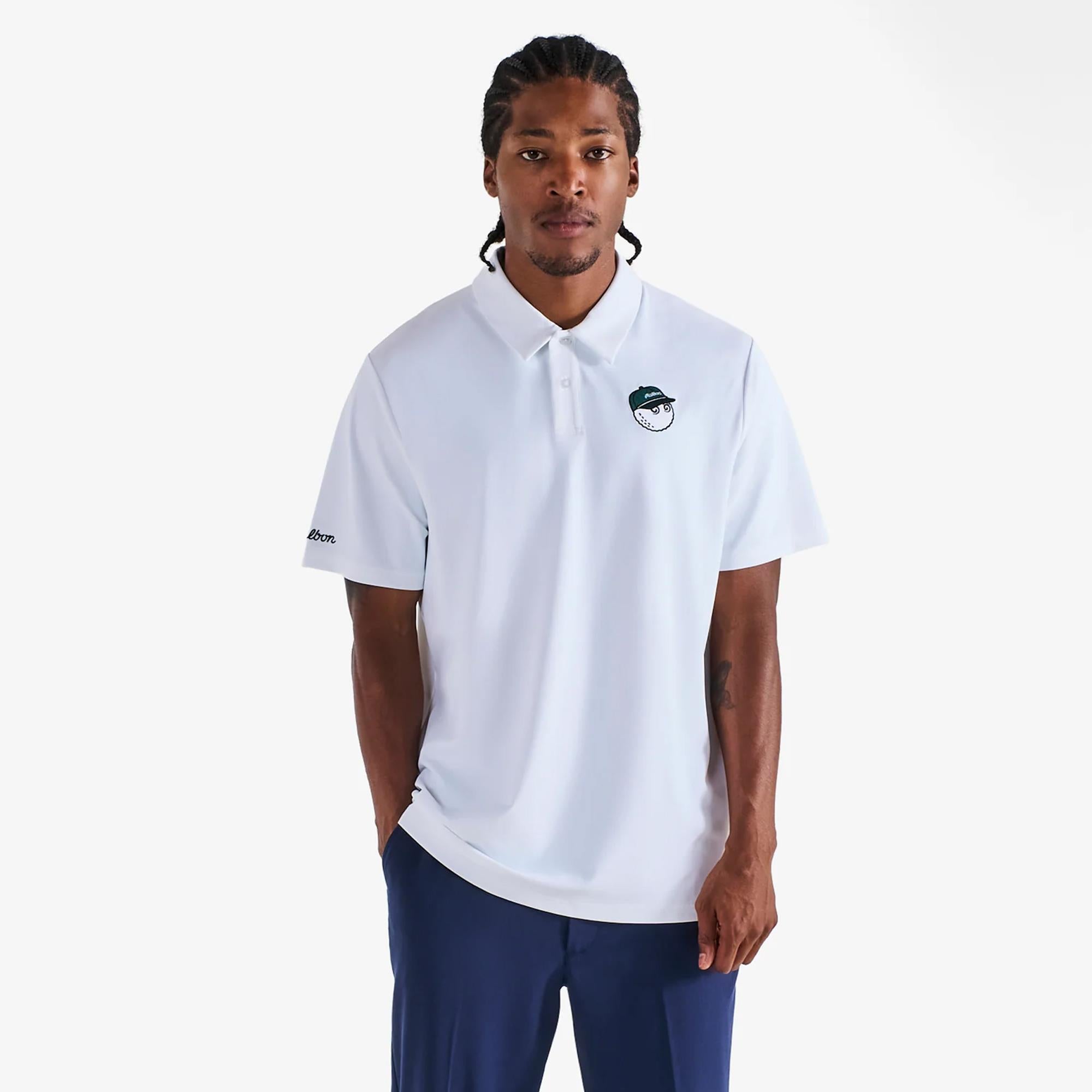 Malbon Golf Icons Fairway Baldwin Polo White