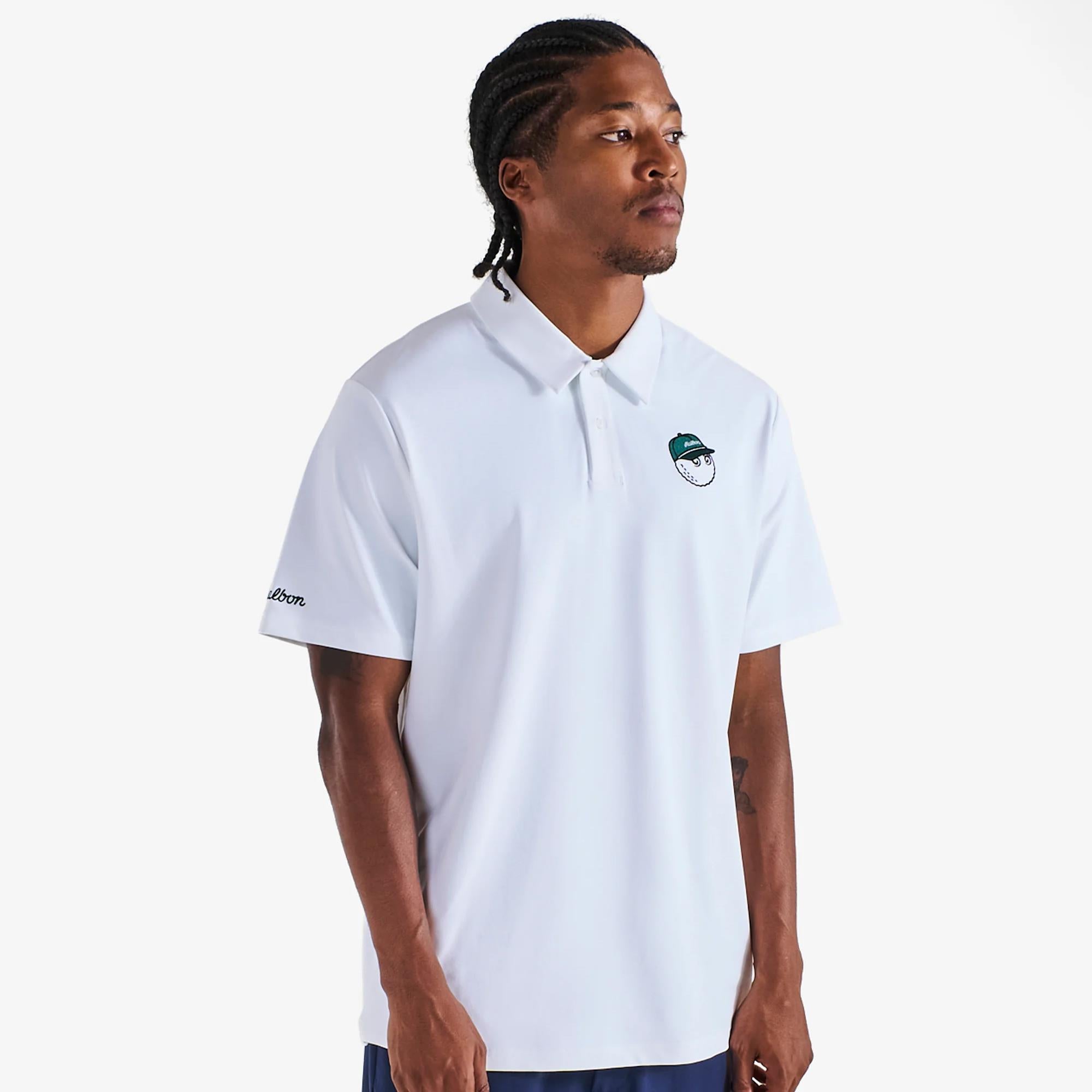 Malbon Golf Icons Fairway Baldwin Polo White
