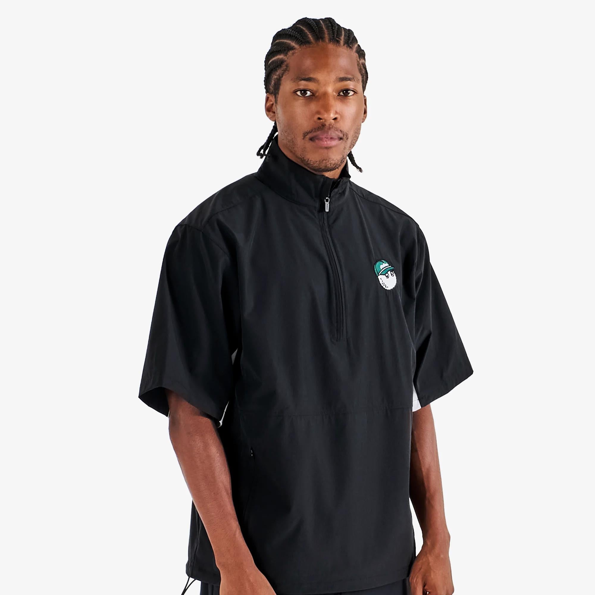 Malbon Golf Icons Pine Windshirt Black