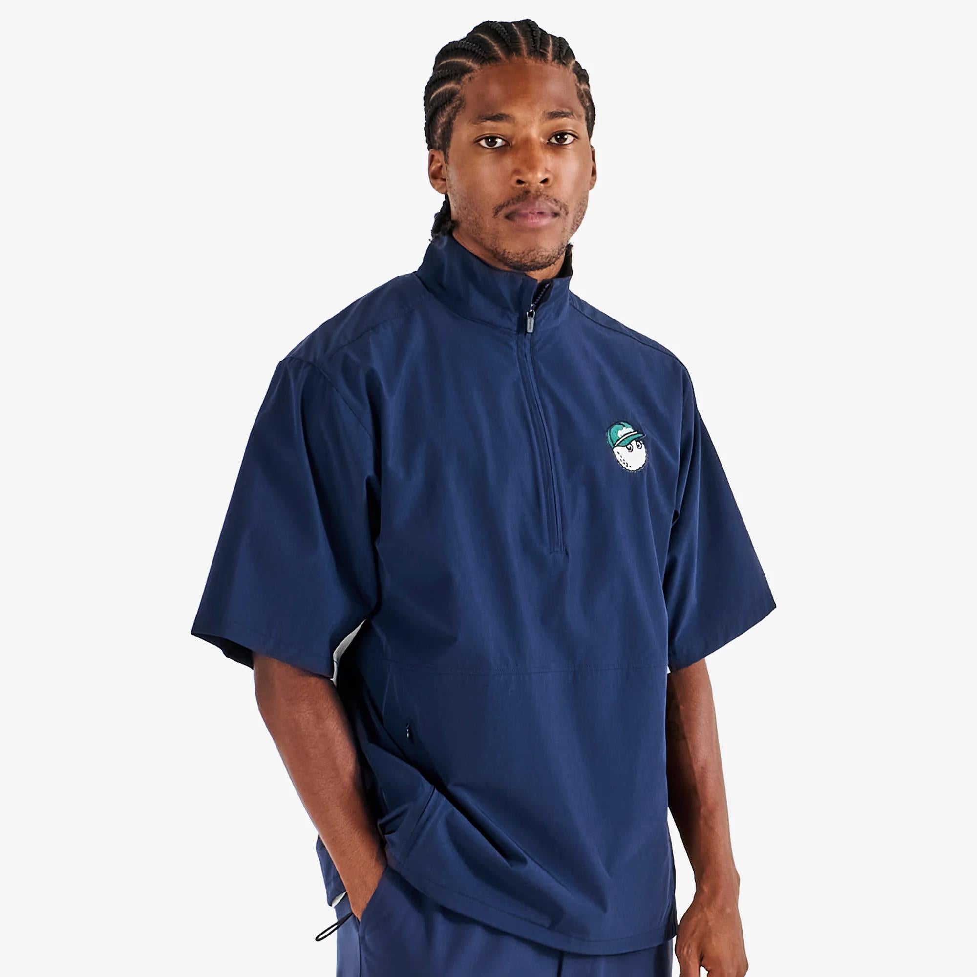 Malbon Golf Icons Pine Windshirt Navy