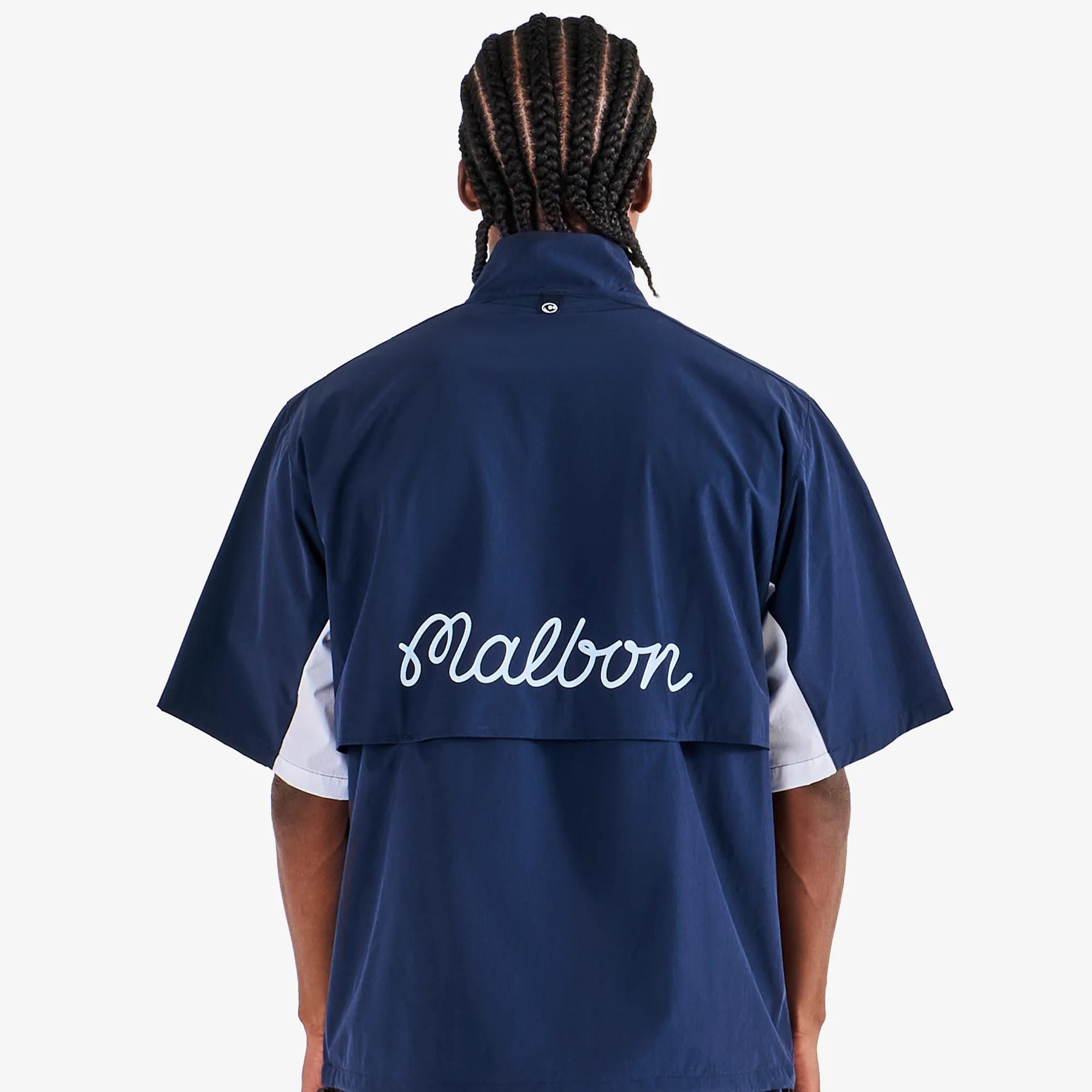 Malbon Golf Icons Pine Windshirt Navy
