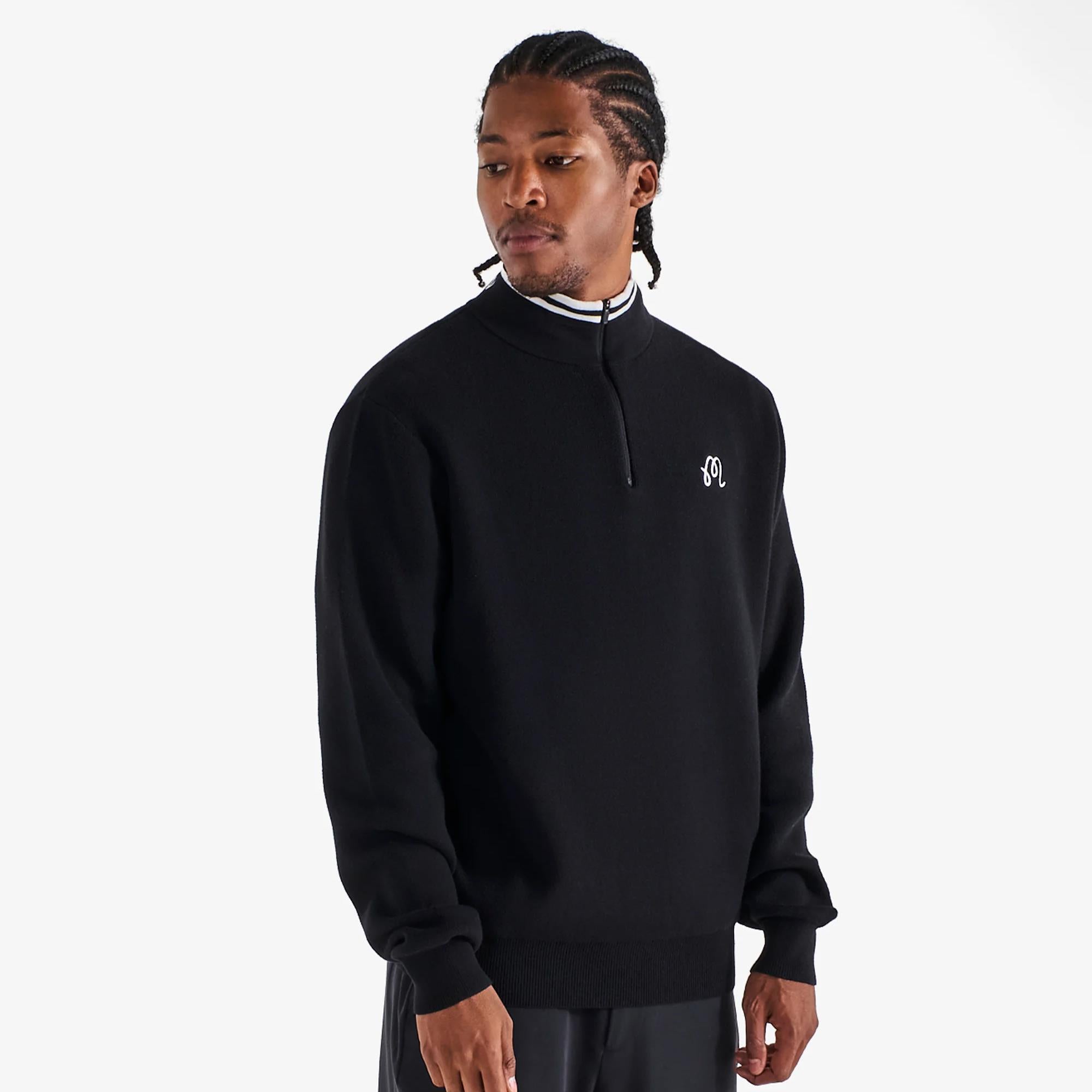 Malbon Golf Icons Sorrel Sweater Black