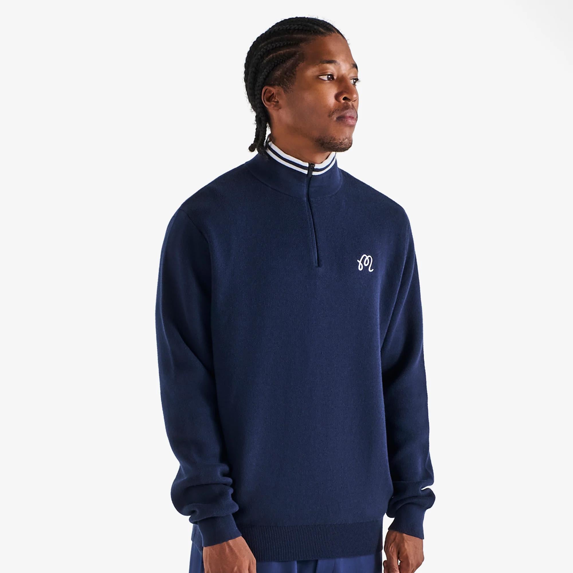 Malbon Golf Icons Sorrel Sweater Navy