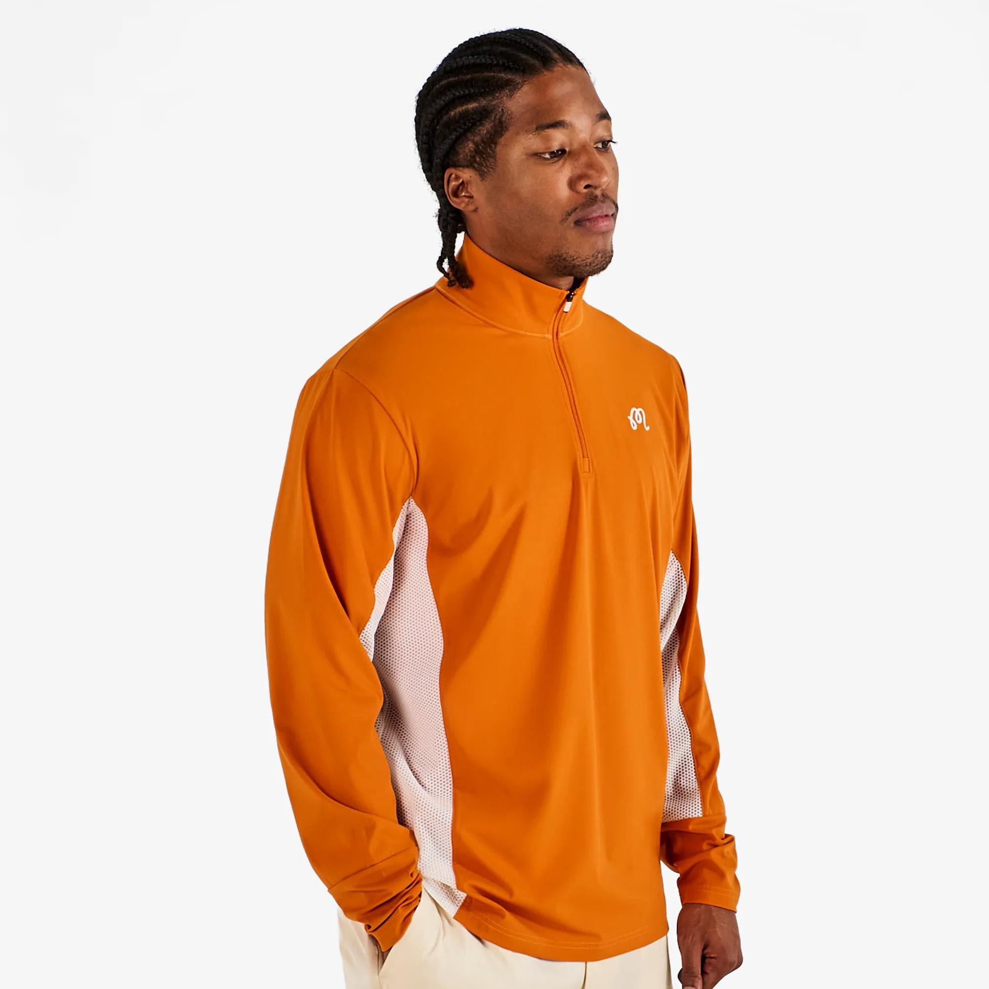 Malbon Golf Santiago Mid Layer Marmalade/Cream