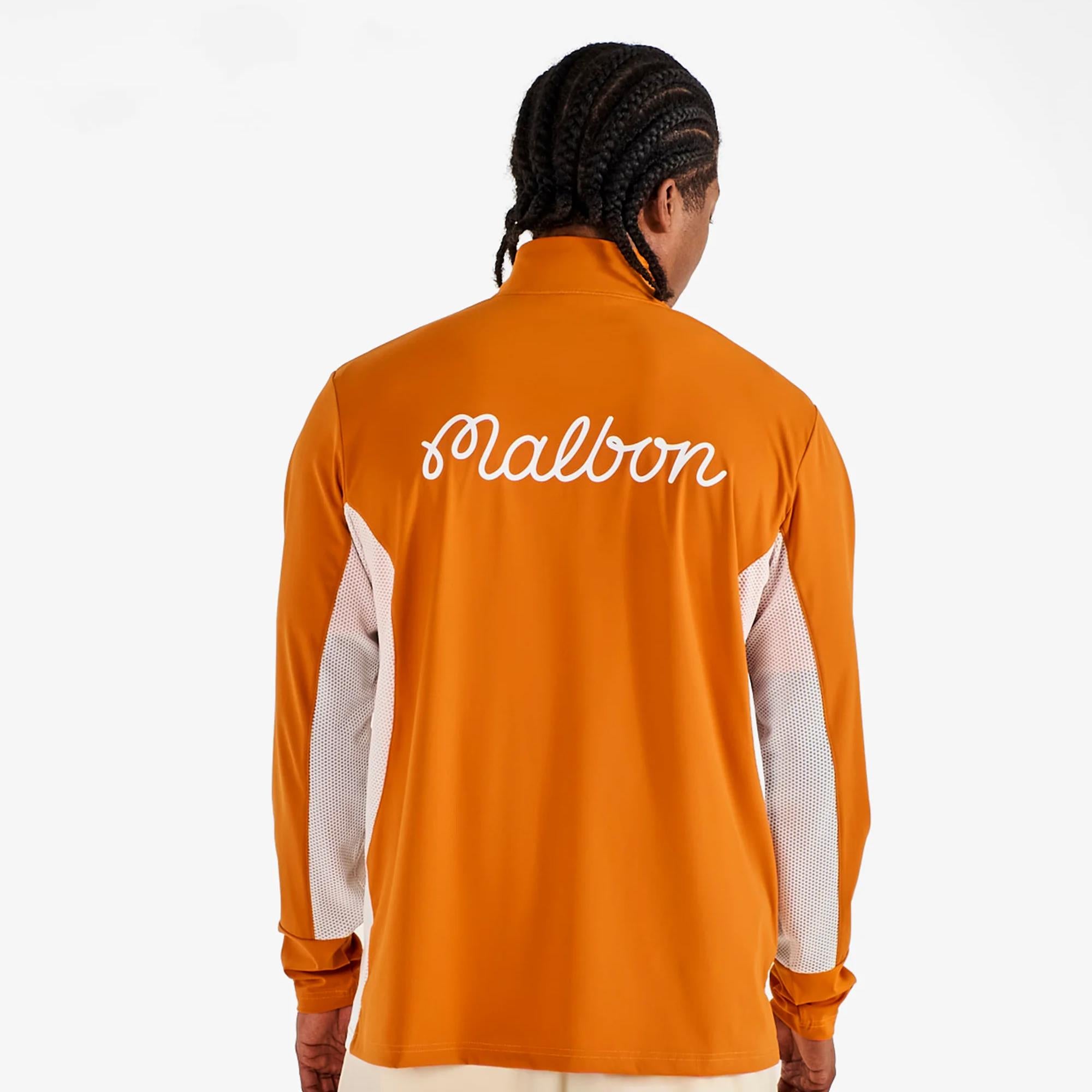Malbon Golf Santiago Mid Layer Marmalade/Cream