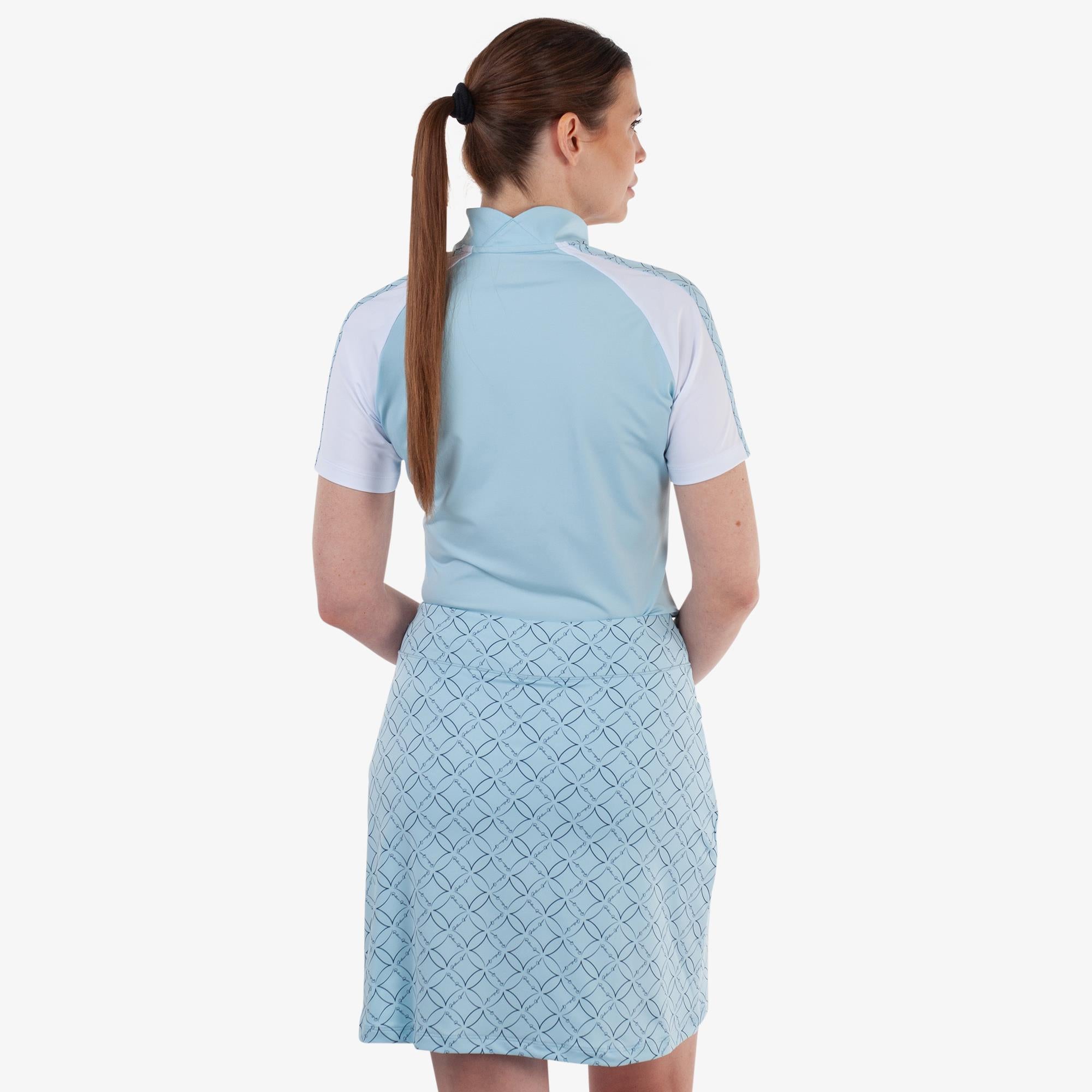 Galvin Green Miley Ventil8+ Ladies Golf Polo Shirt Crystal Blue/White