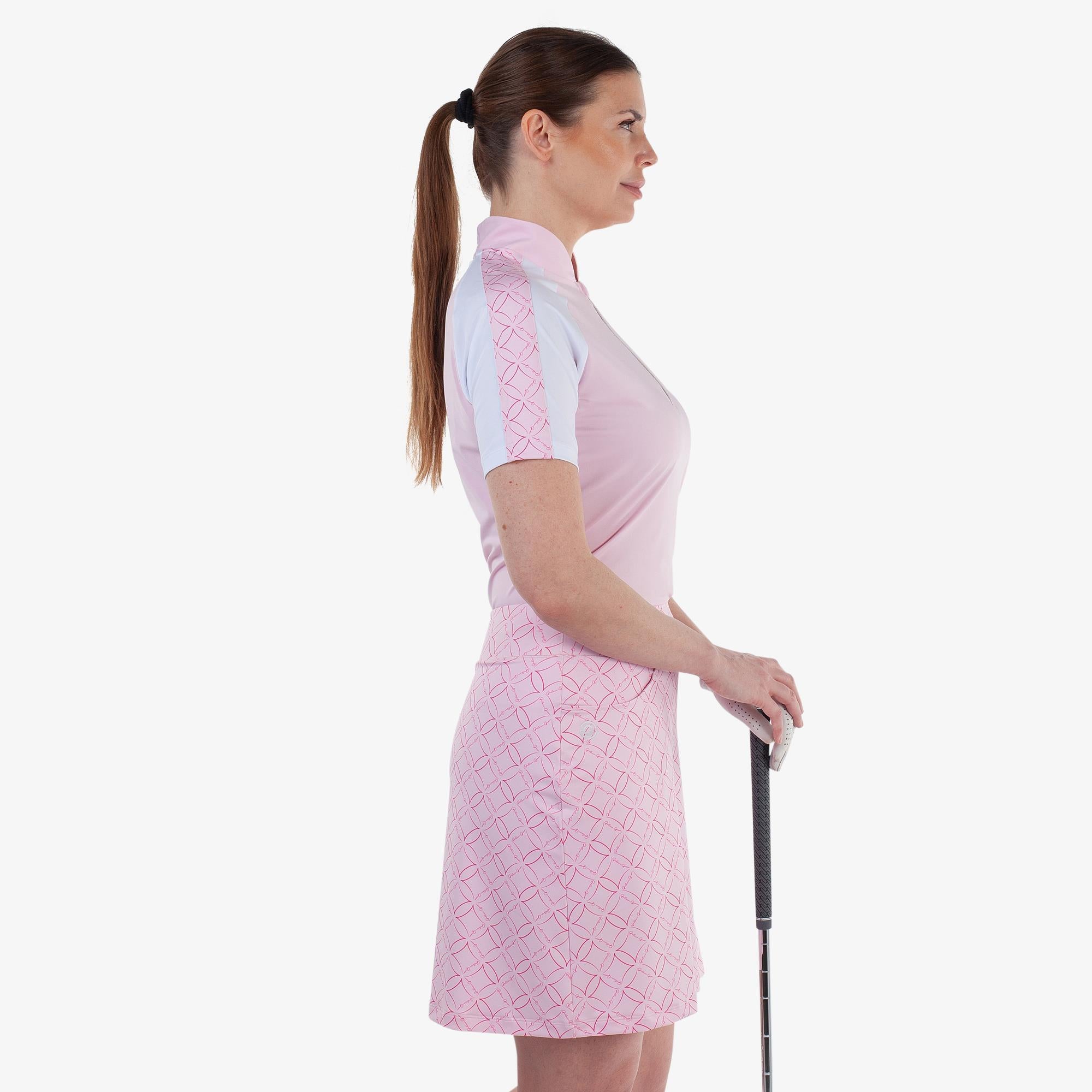 Galvin Green Miley Ventil8+ Ladies Golf Polo Shirt Pink/White