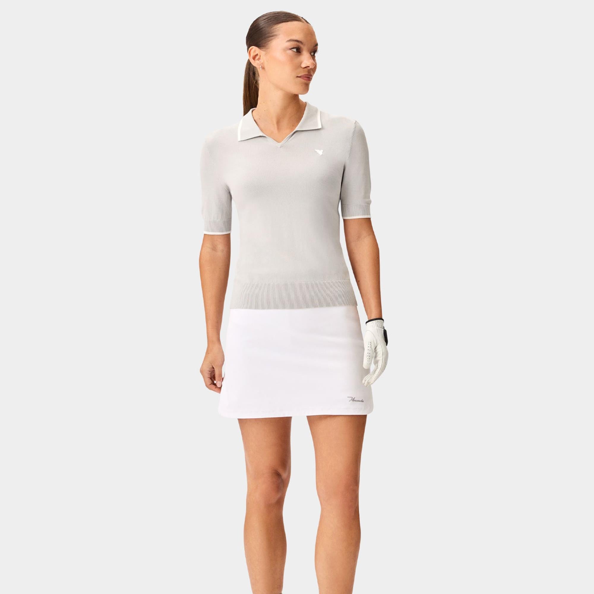 Macade Golf  Vera Cropped Ladies Golf Polo Shirt Very Grey